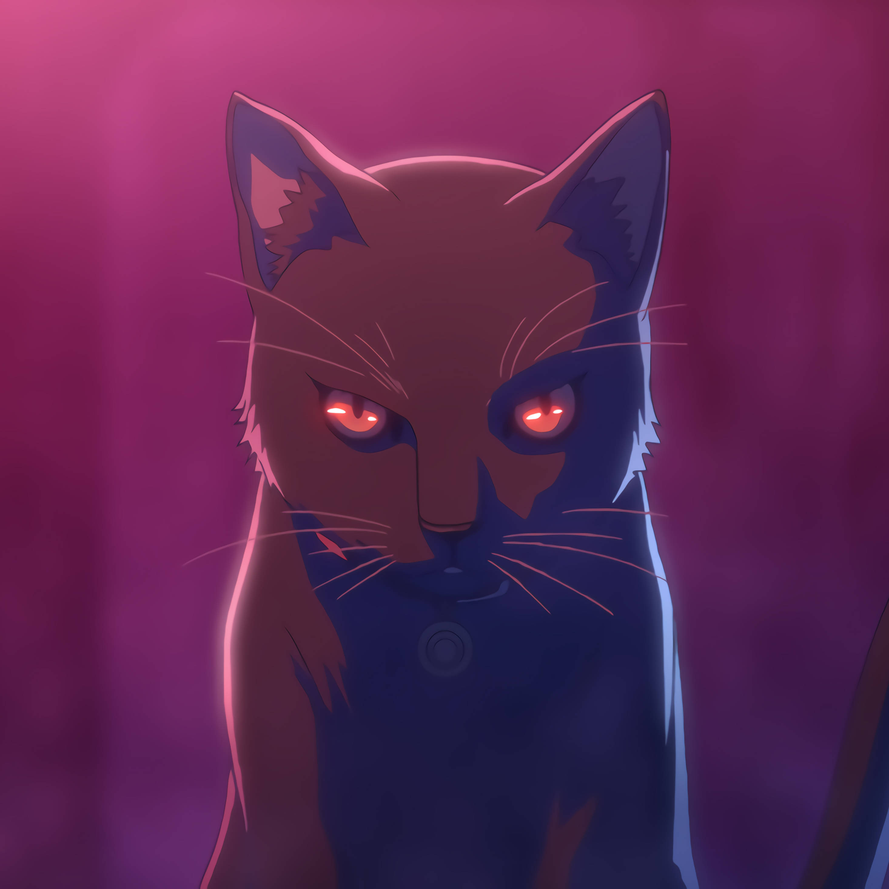 Anime iPad Siyah Kedi Akudama Drive Duvar Kağıdı