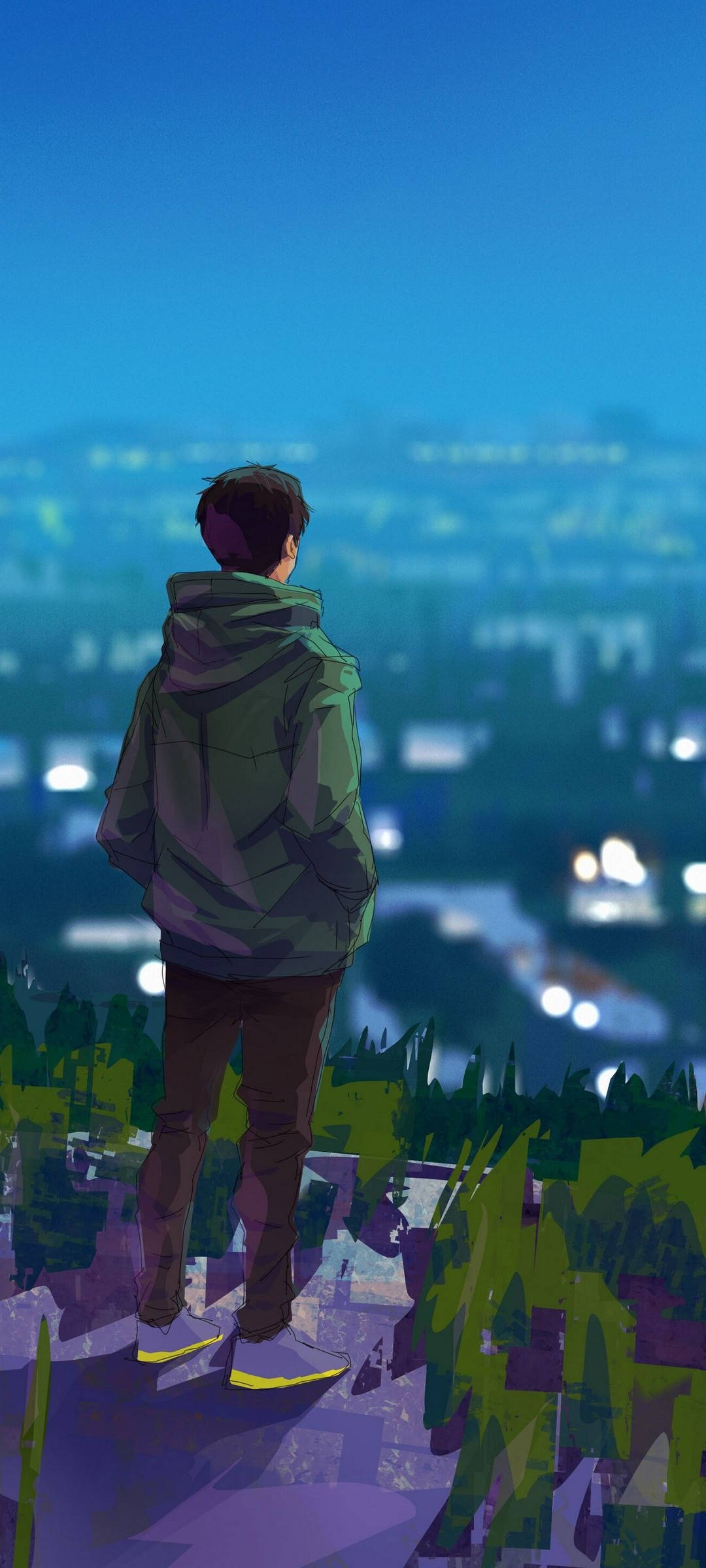 Anime Karakteri Oneplus 9R Ekranında Büyülenmiş Duvar Kağıdı