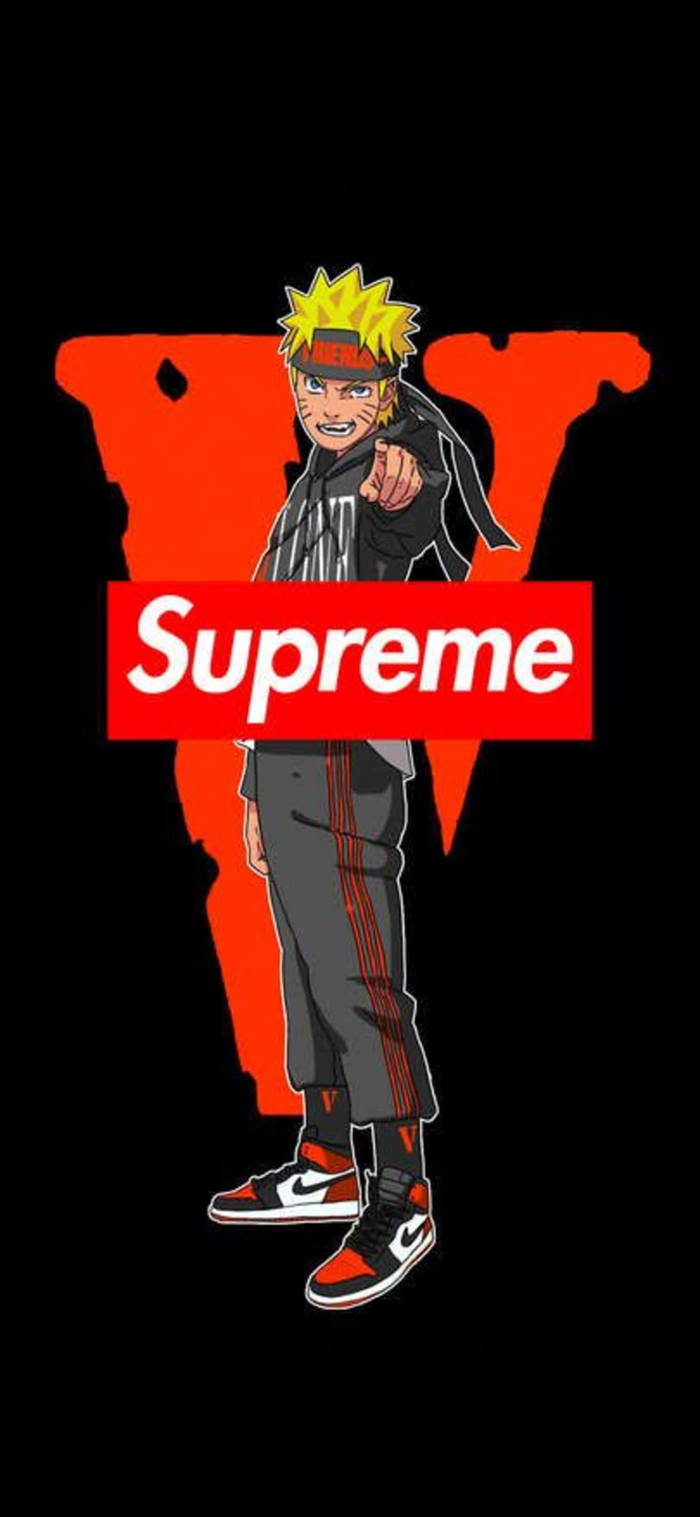 Anime karakterleri Supreme'den sokak giyimi giyerek şık ve modaya uygun görünüyor. Duvar Kağıdı