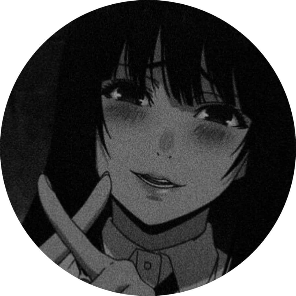 Anime Kızı Siyah Beyaz Profil Fotoğrafı Duvar Kağıdı