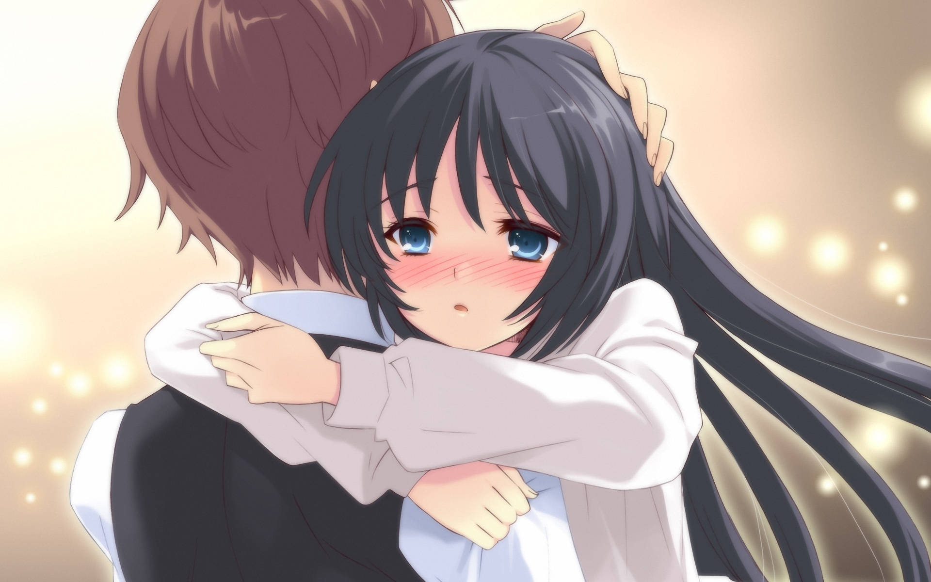 Anime Kucaklaşması Çifti Duvar Kağıdı