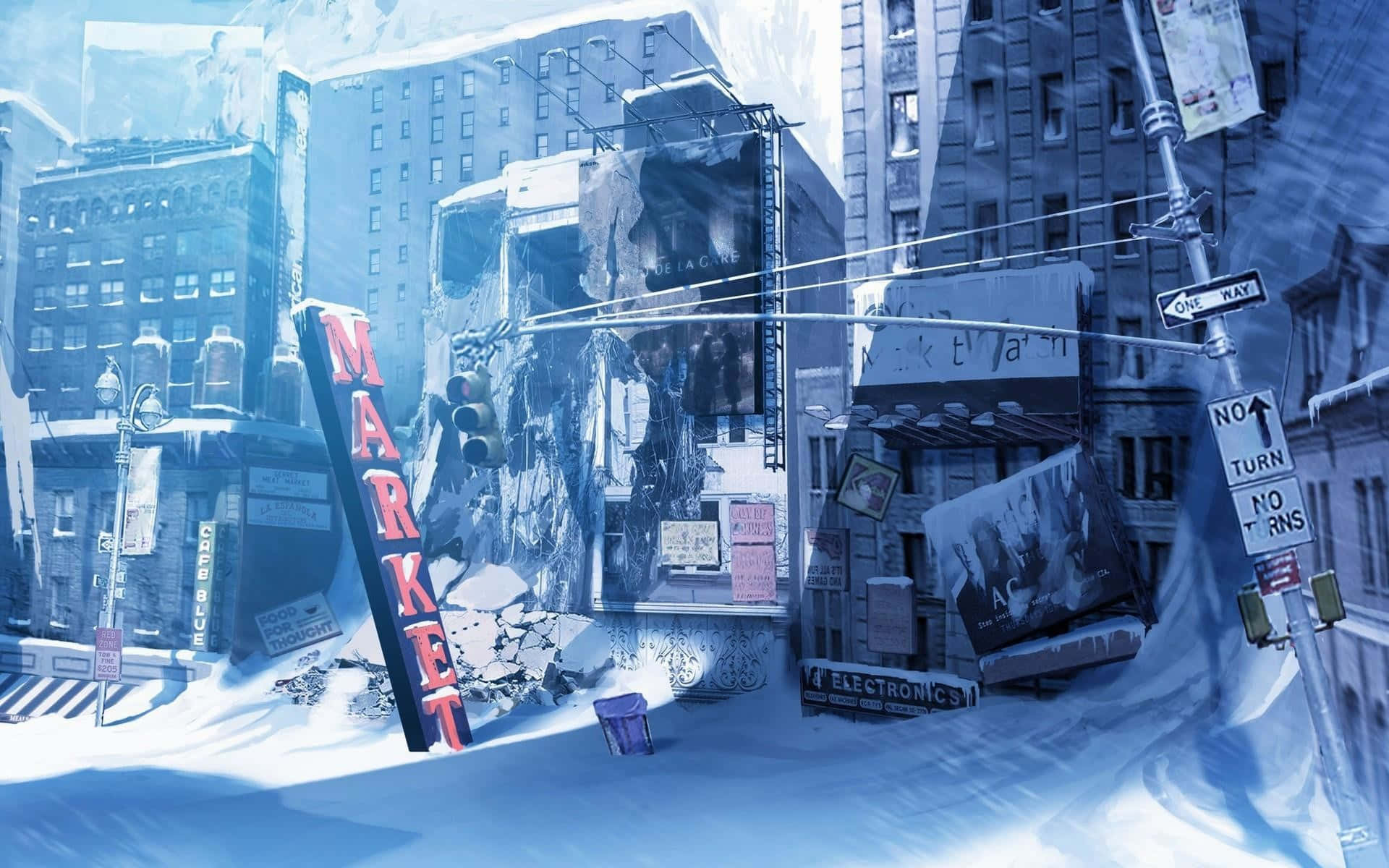 Anime kültürüne dalmış bir şekilde Anime City Duvar Kağıdı
