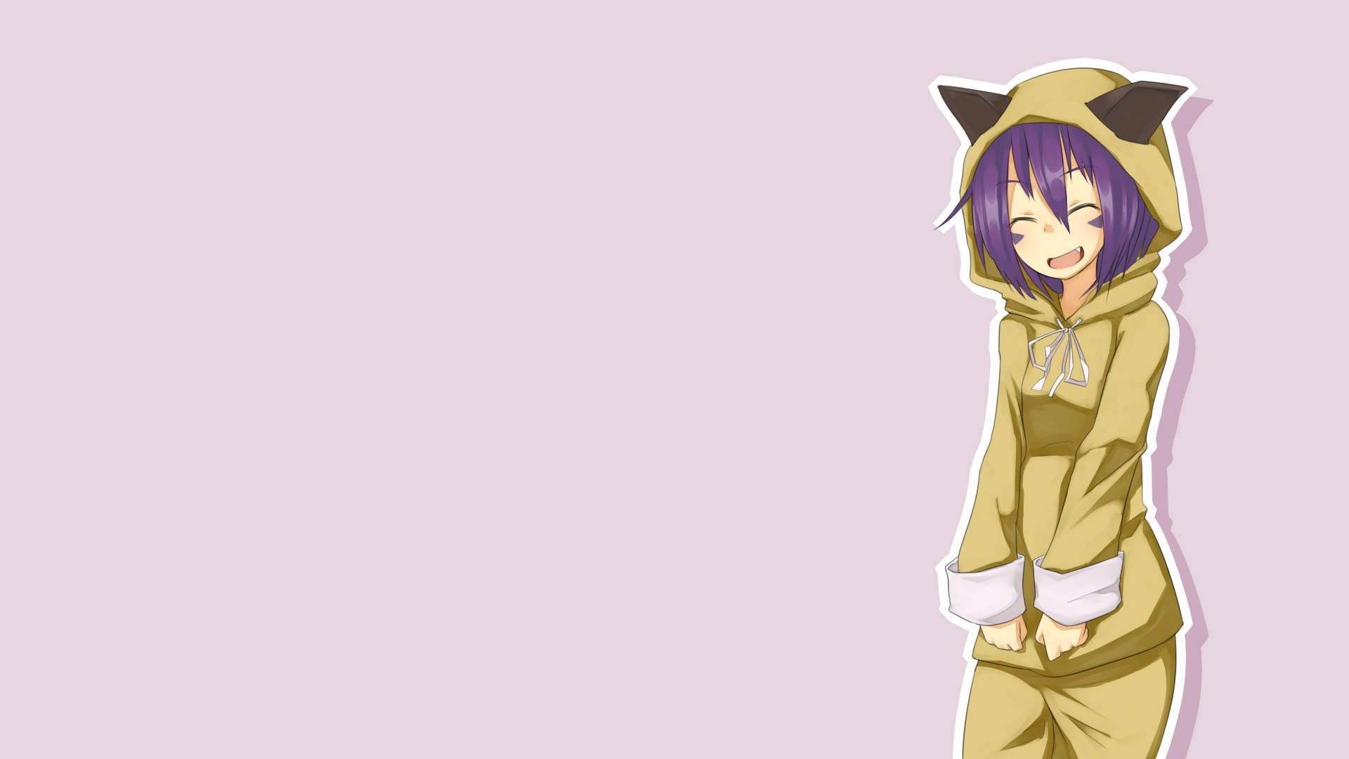 Anime Kızı Hoodie Merry Duvar Kağıdı