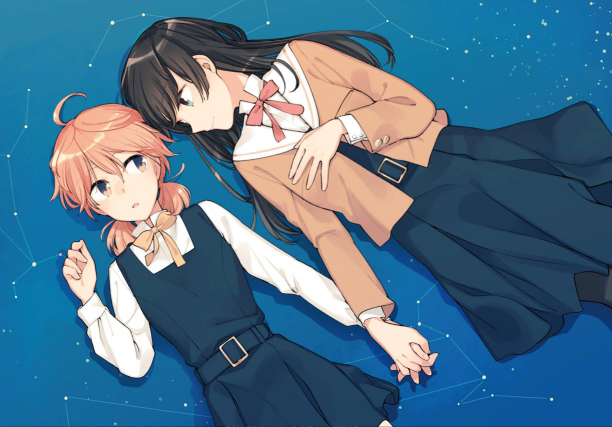 Anime Lezbiyen Takımyıldızı Sanatı Duvar Kağıdı