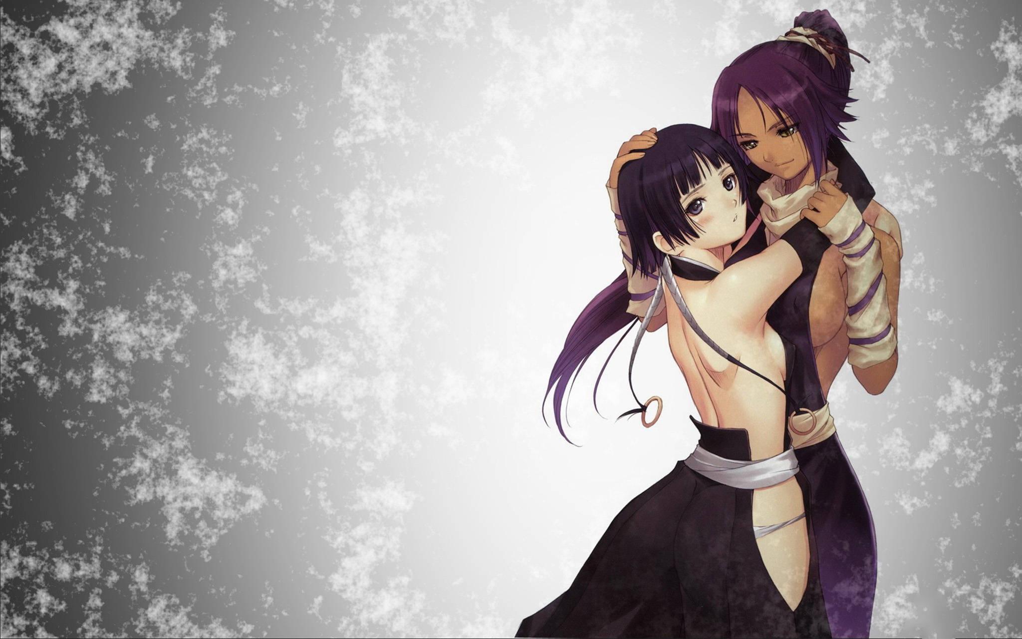 Anime Lezbiyenler Soifon ve Yoruichi Duvar Kağıdı
