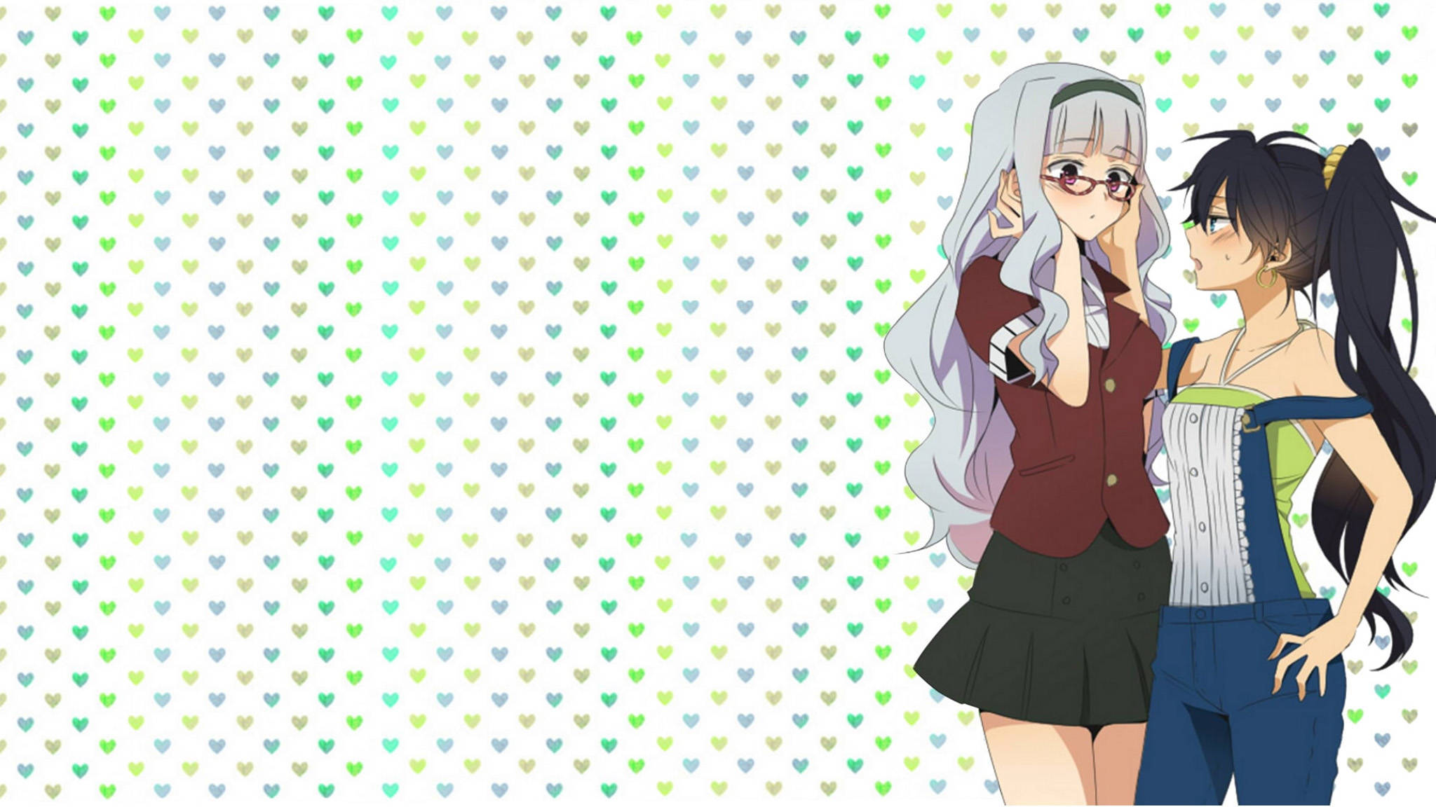 Anime Lezbiyenler Takane ve Hibiki Duvar Kağıdı