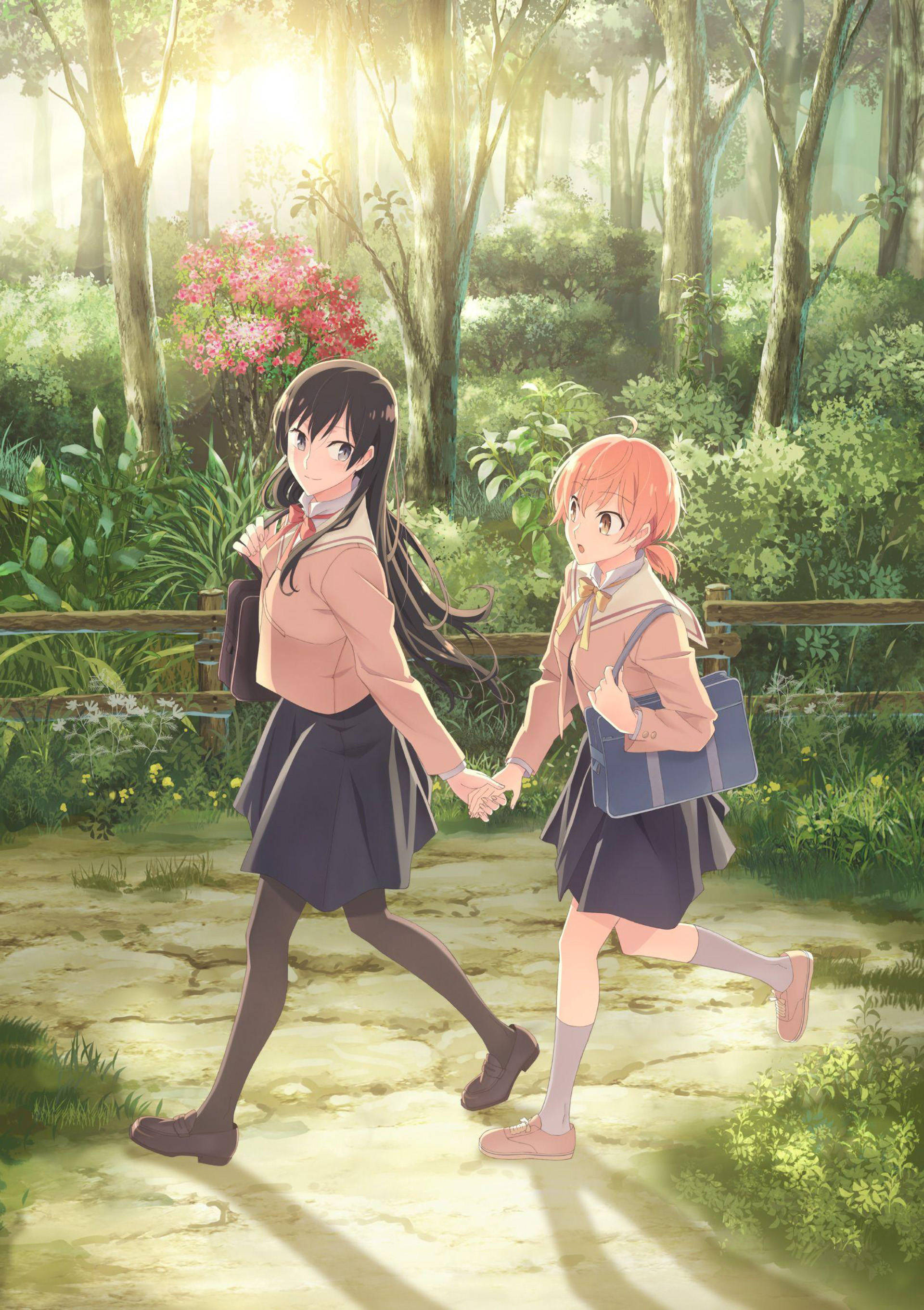 Anime Lezbiyenleri Ormanda Duvar Kağıdı