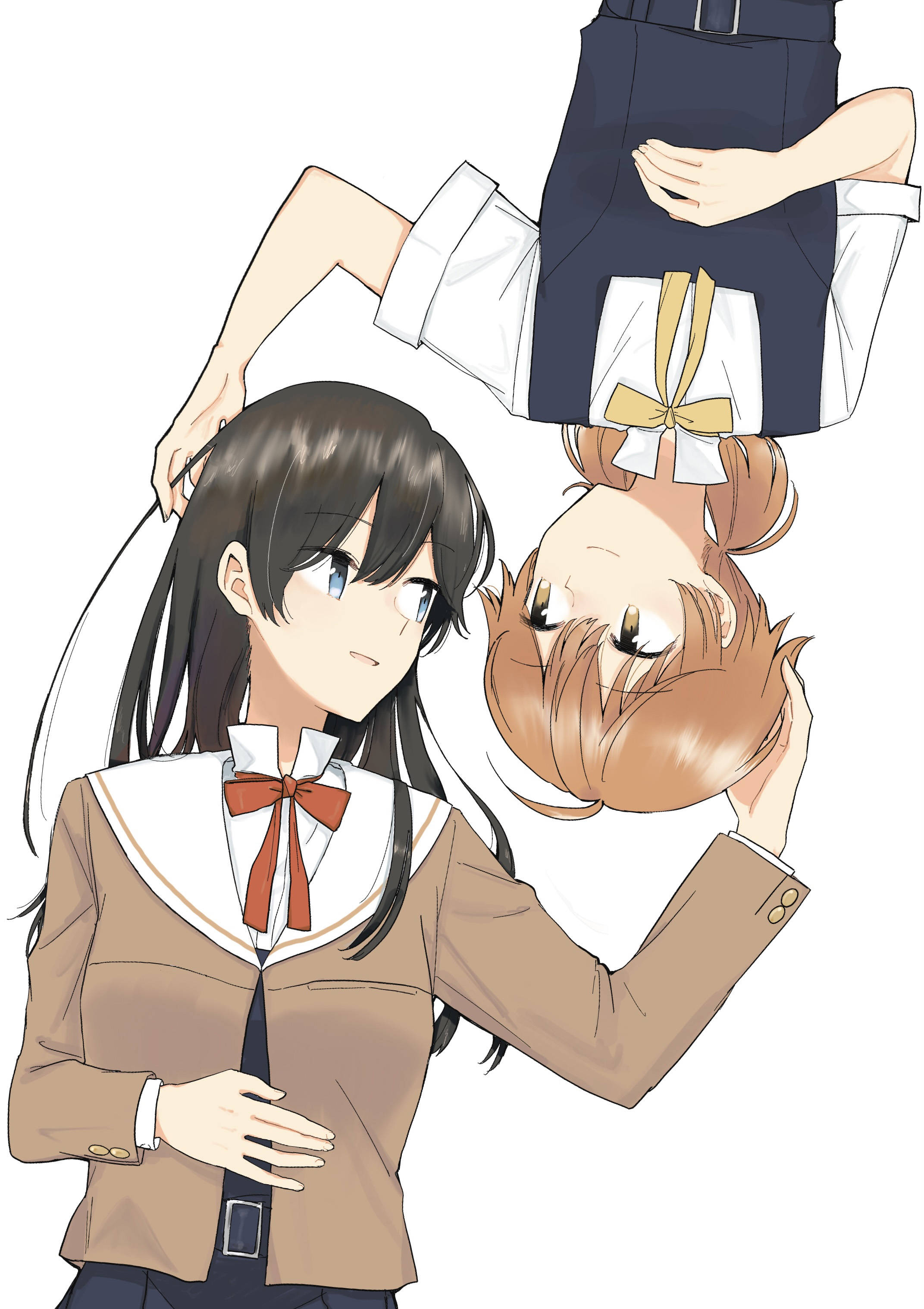 Anime Lezbiyenleri Tatlı Bakış Duvar Kağıdı