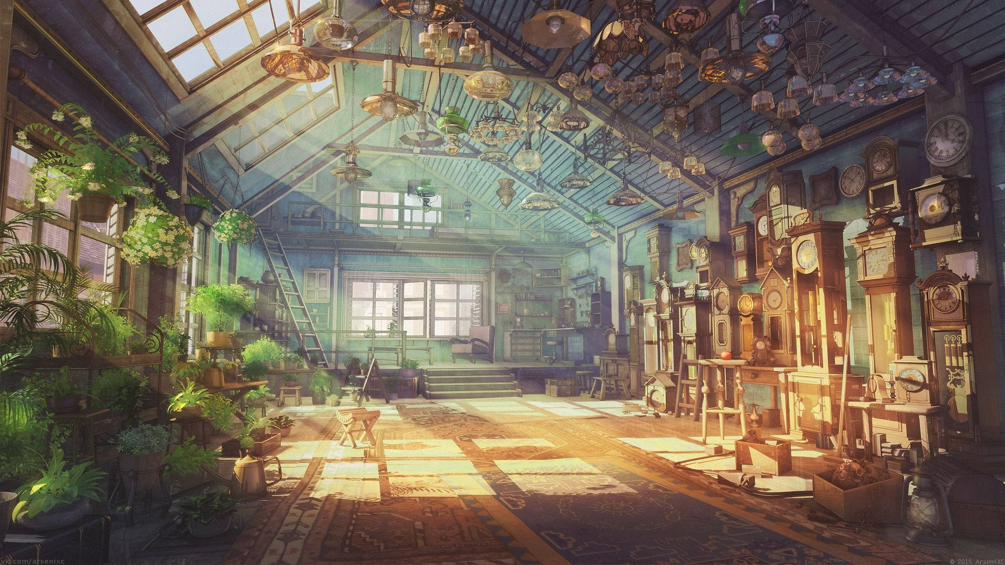 Anime Manzarası Vintage Ev Duvar Kağıdı