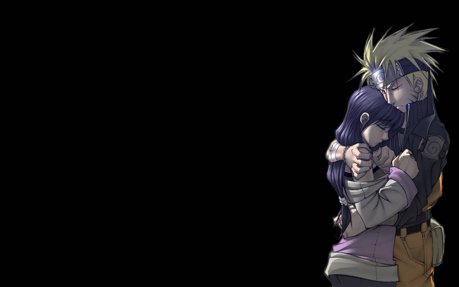 Anime Naruto, Hinata Hyuga'ya Sarılıyor Duvar Kağıdı