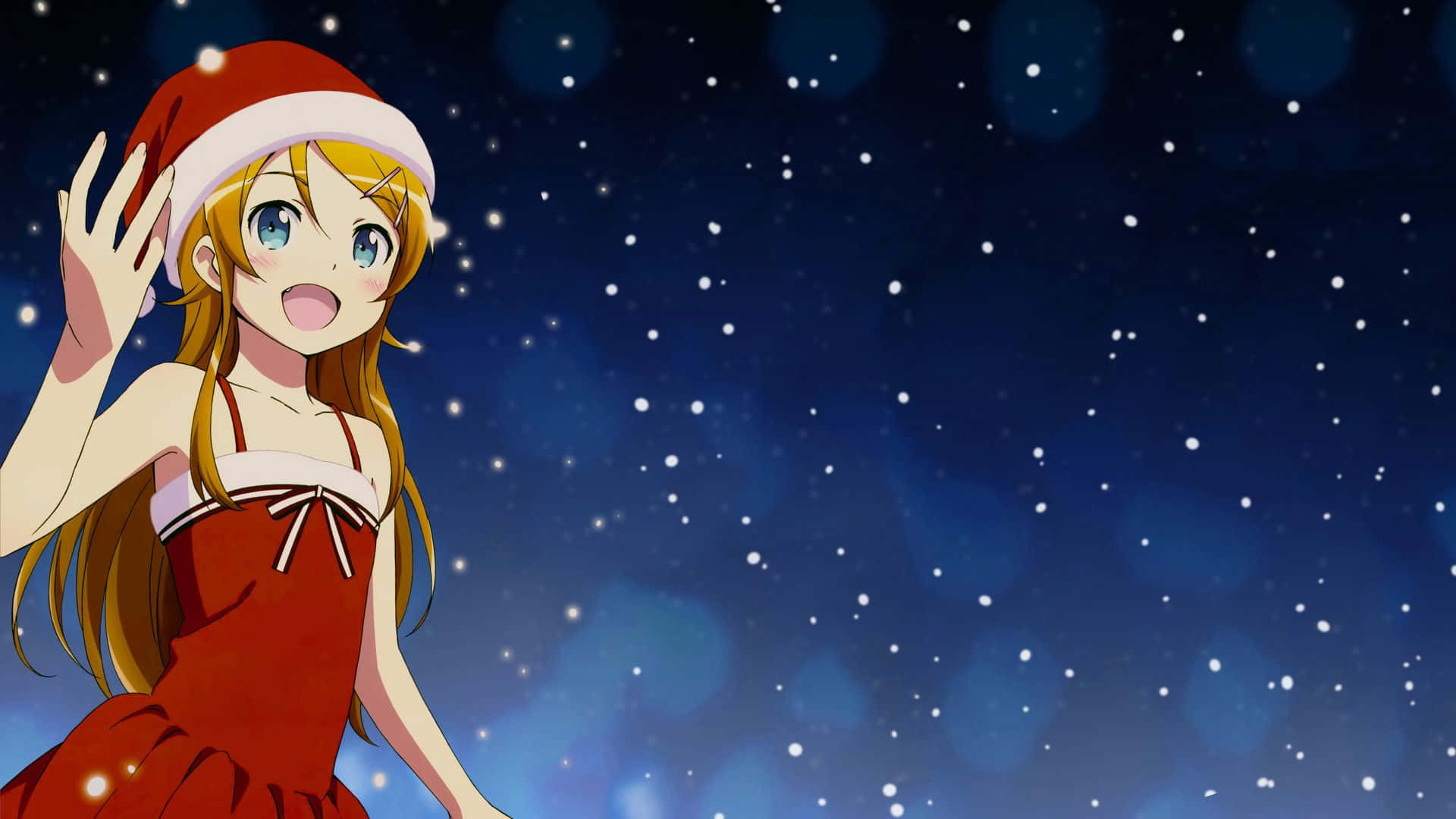 Anime Noel ile Bayram Sezonunu Kutlayın Duvar Kağıdı