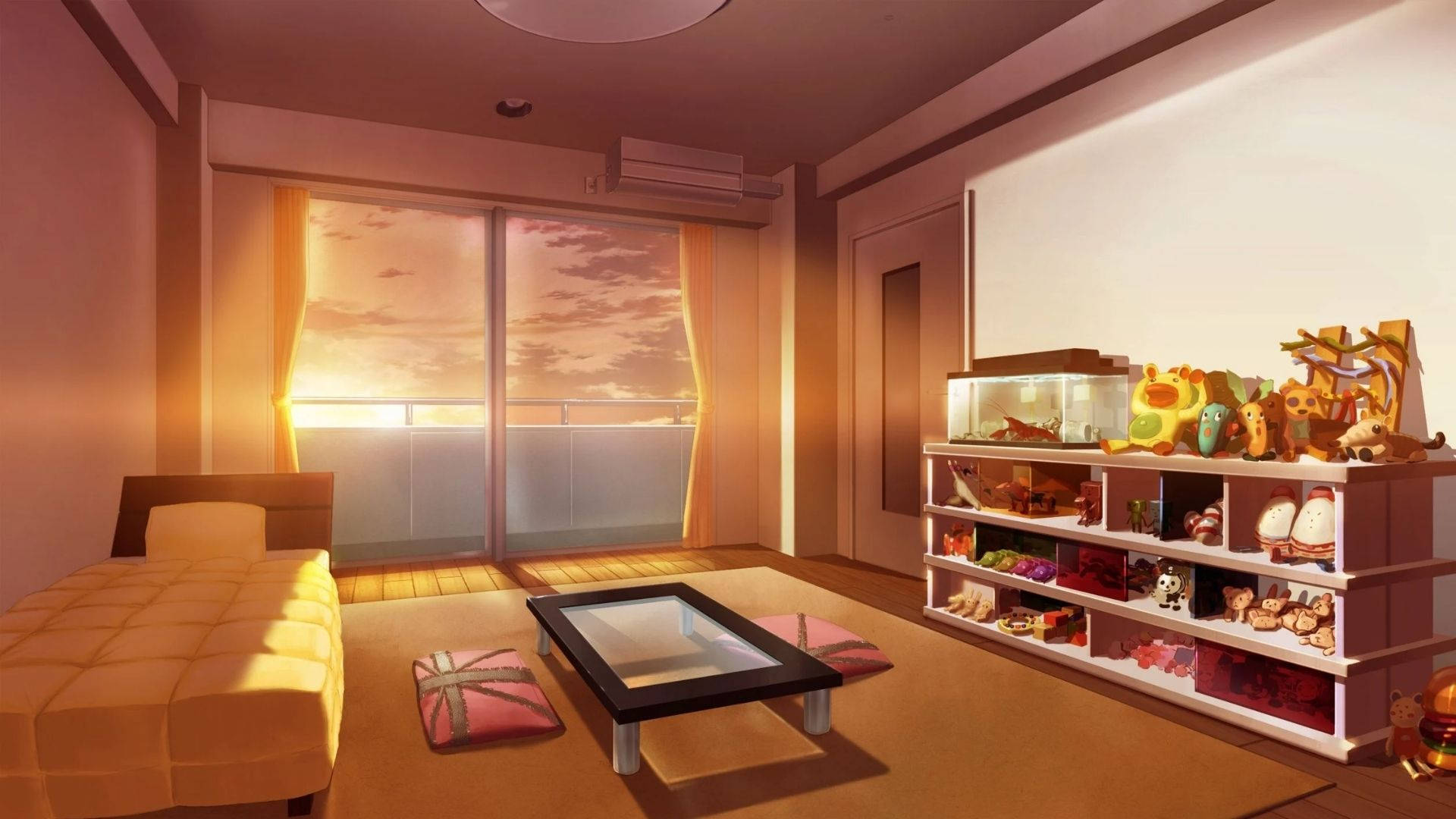 Anime Odası Gün Batımında Duvar Kağıdı