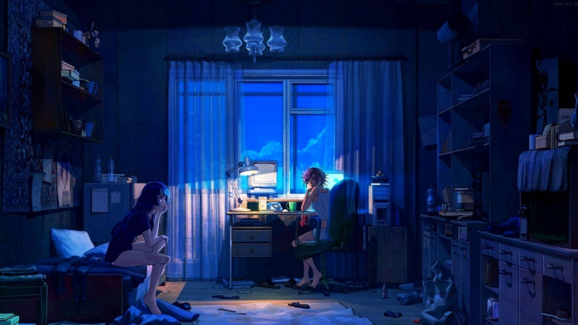 Anime Odasında Çift Duvar Kağıdı