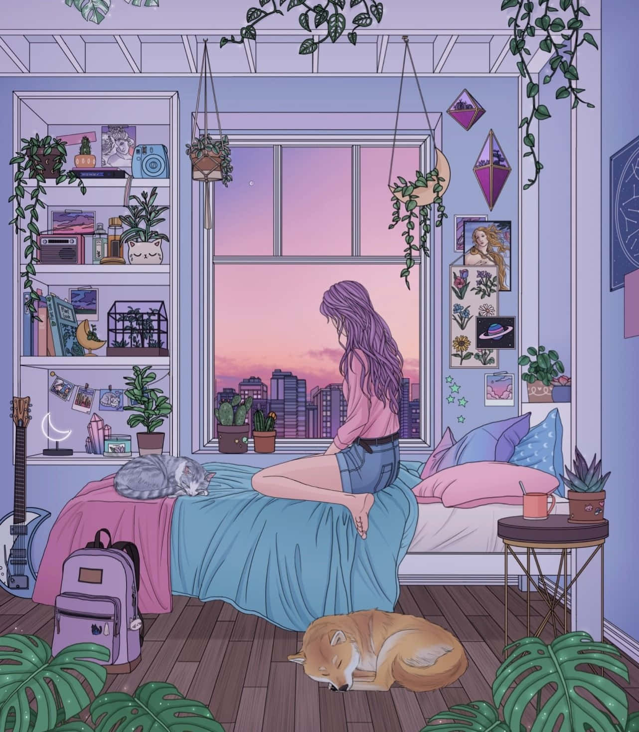 Anime Odasının Geniş Enginliğini Keşfedin Duvar Kağıdı
