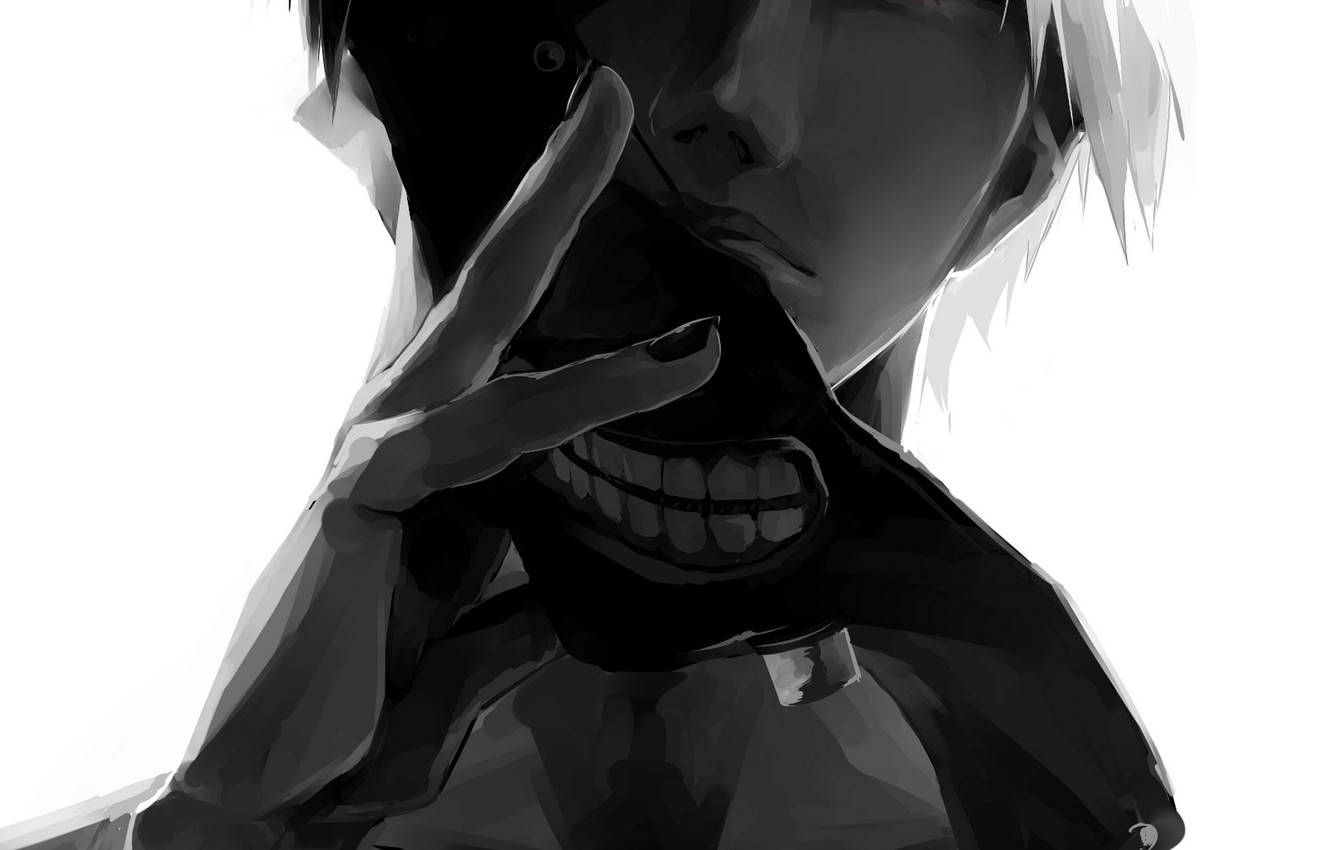 Anime Oğlan Karanlık Kaneki Maskesi — Karanlık anime GIF Duvar Kağıdı