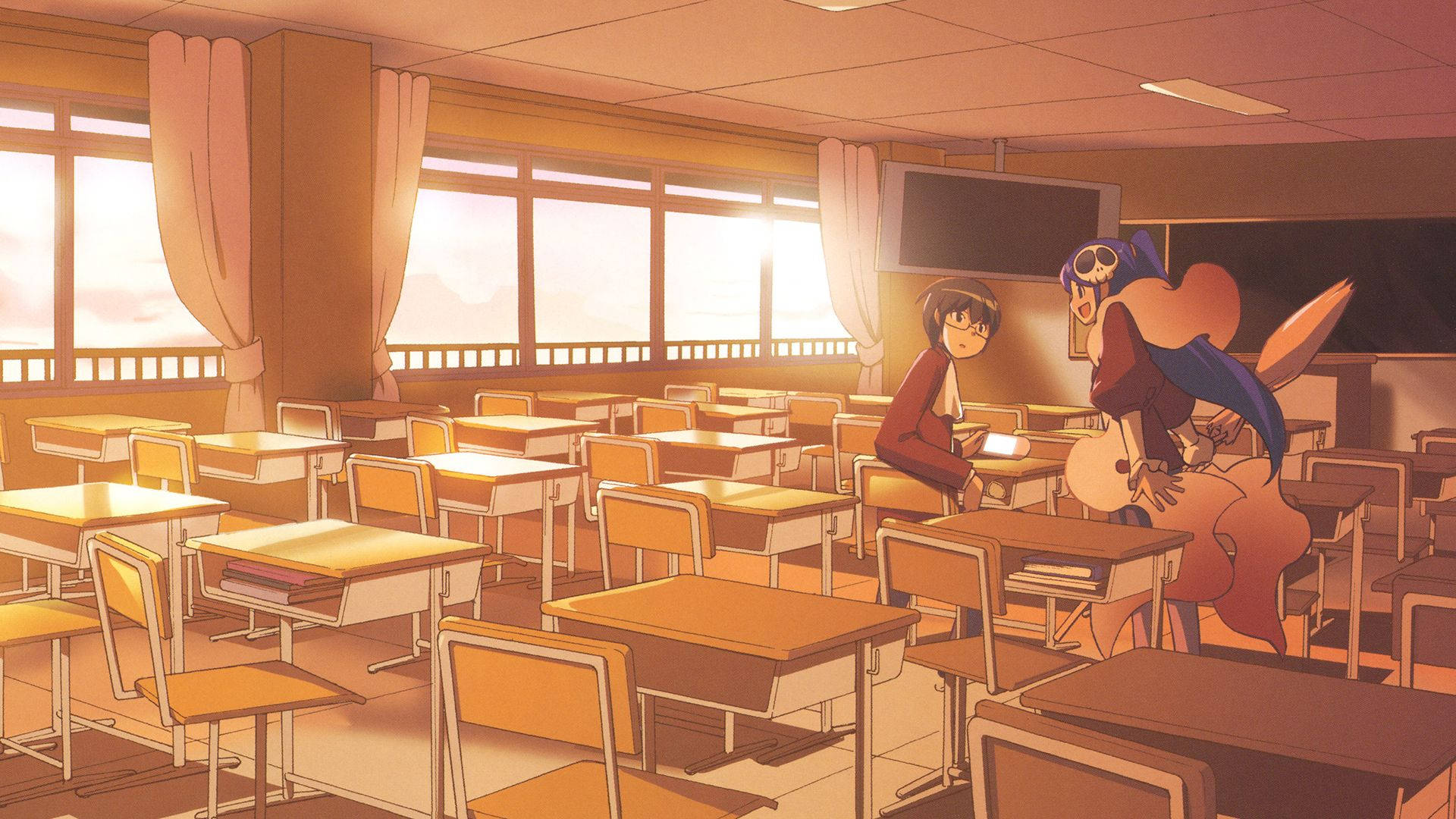 Anime Okul Manzarası The World God Only Knows Keima Elucia Duvar Kağıdı