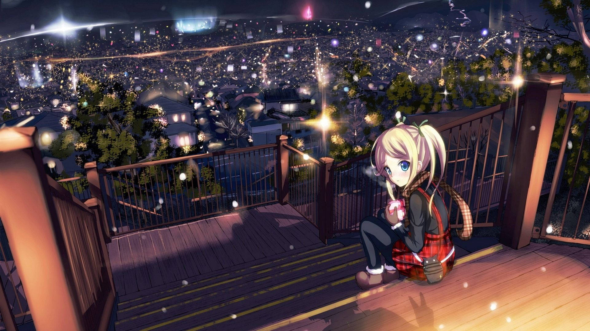 Anime Şehir Manzarası Duvar Kağıdı
