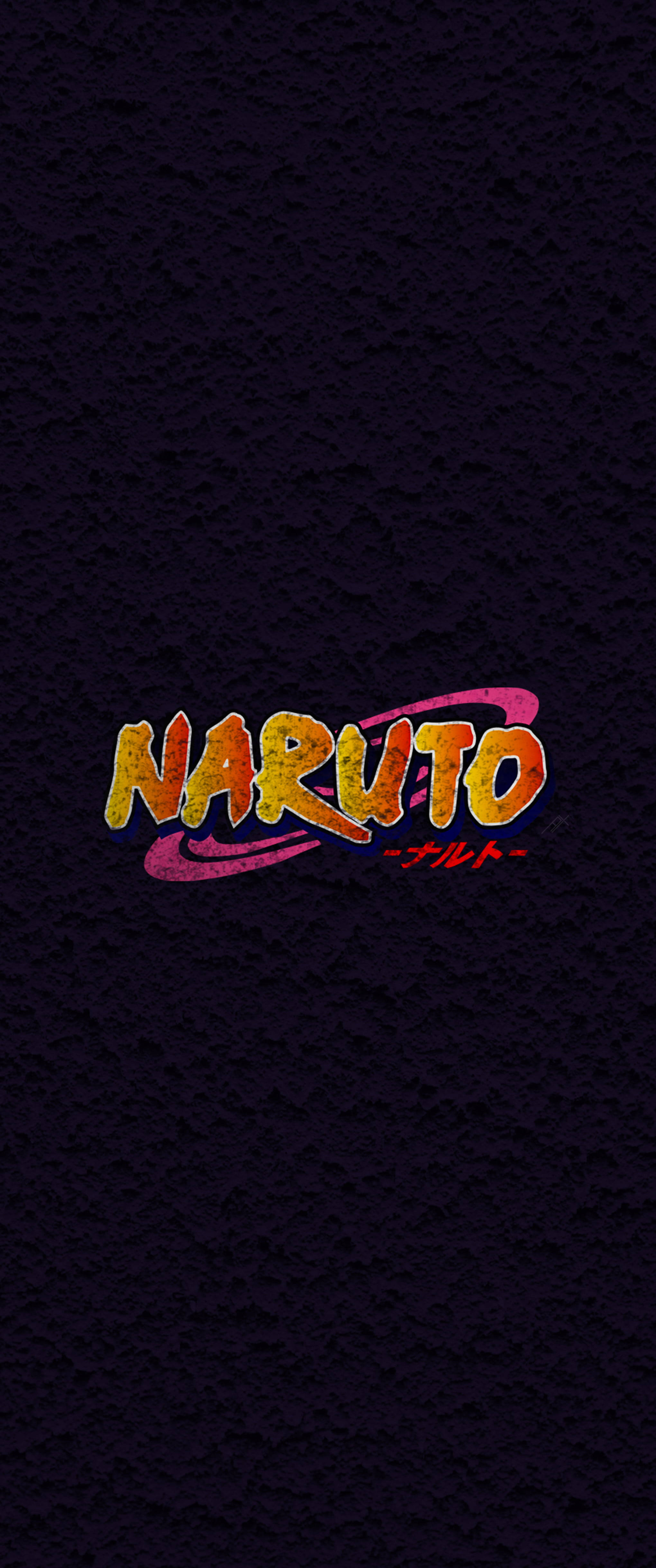 Anime Sembolleri Naruto Logosu Siyah Zemin Üzerinde Duvar Kağıdı