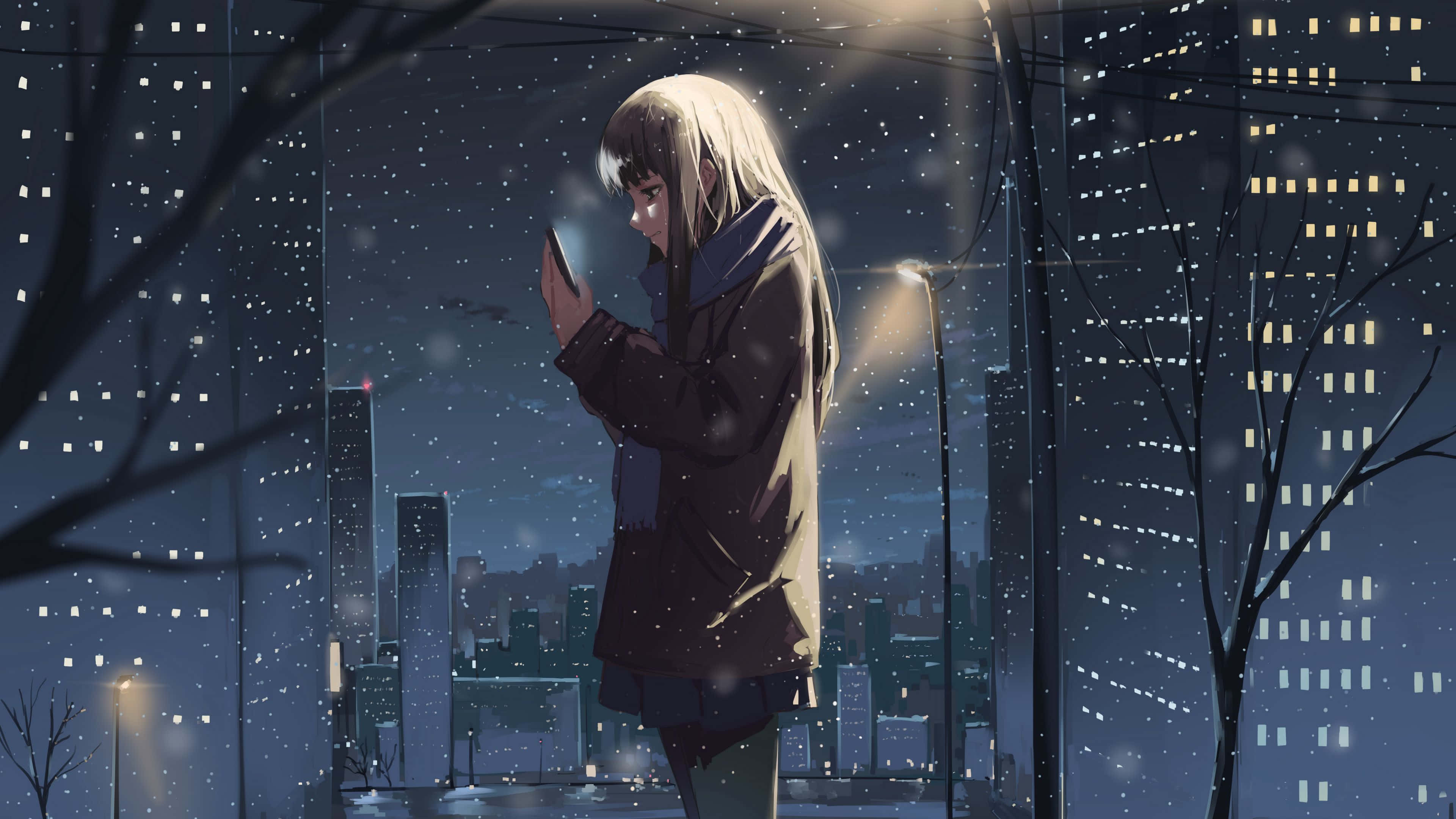 Anime temalı manzaranın canlı renklerinin keyfini çıkarın Duvar Kağıdı