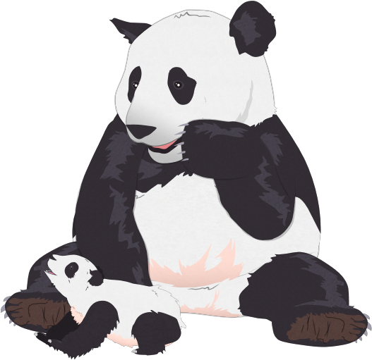 Anne ve Bebek Panda Kucaklaşması Duvar Kağıdı