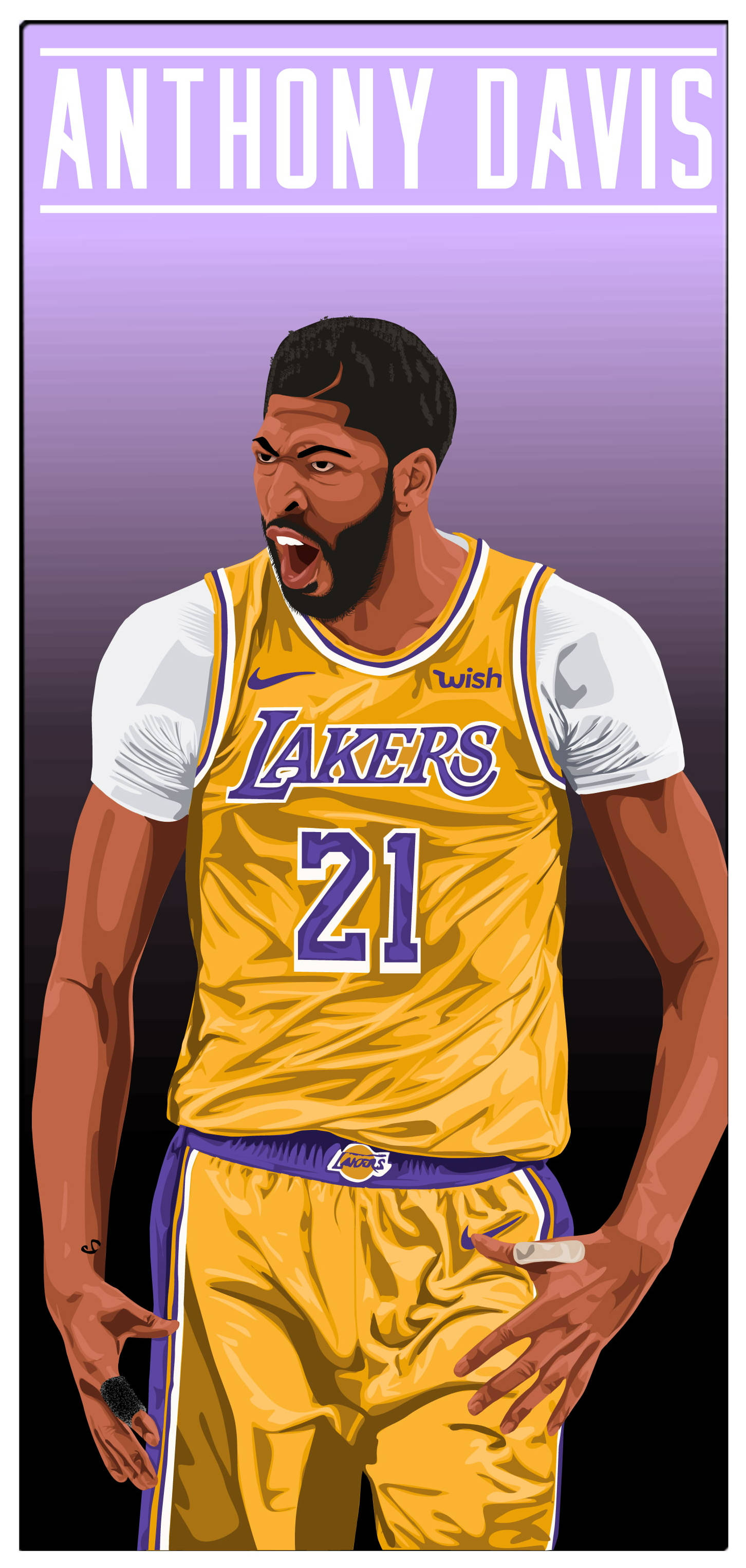 Anthony Davis Vektör Sanatı Duvar Kağıdı