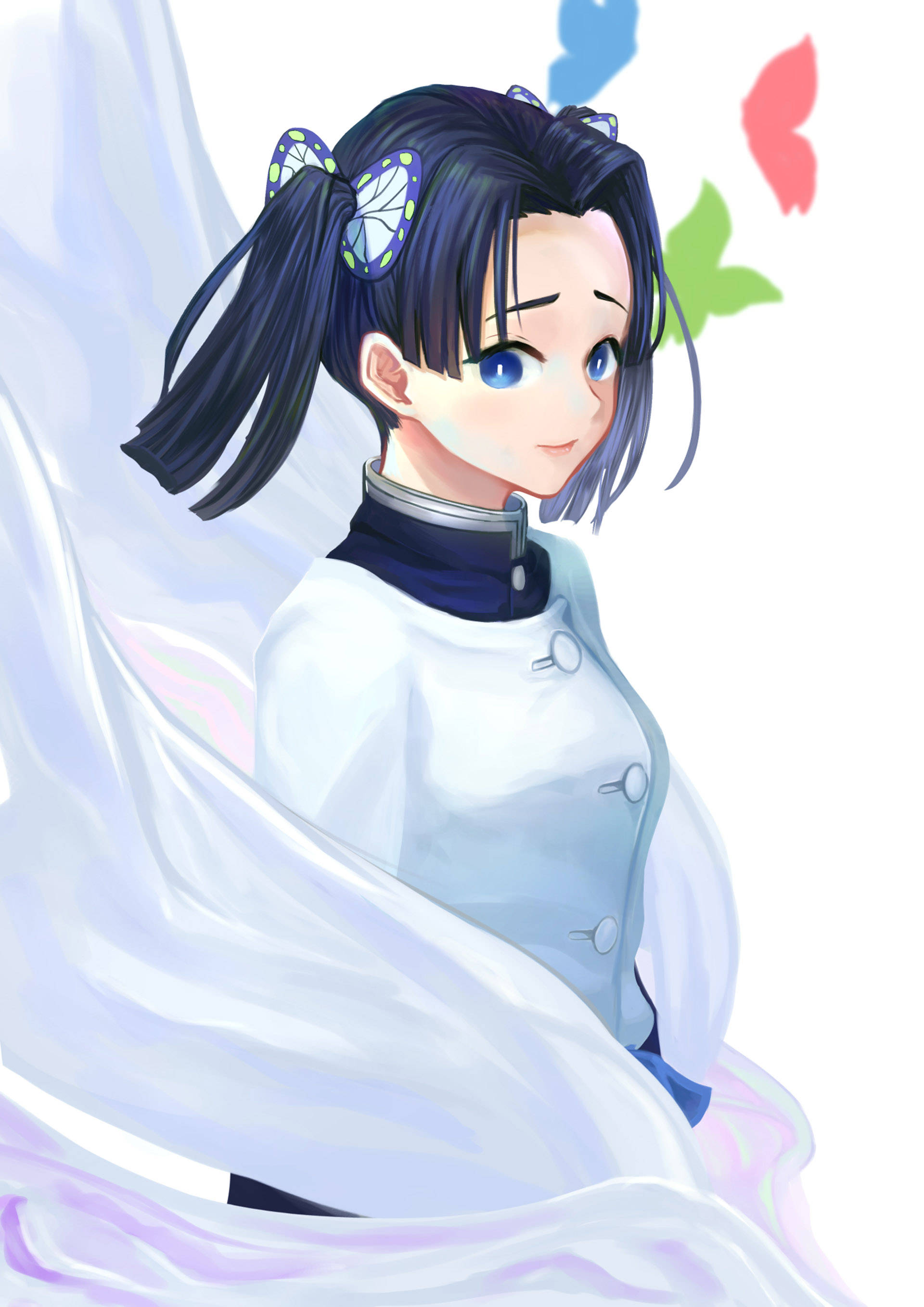 Aoi Kanzaki Renkli Kelebekler Duvar Kağıdı