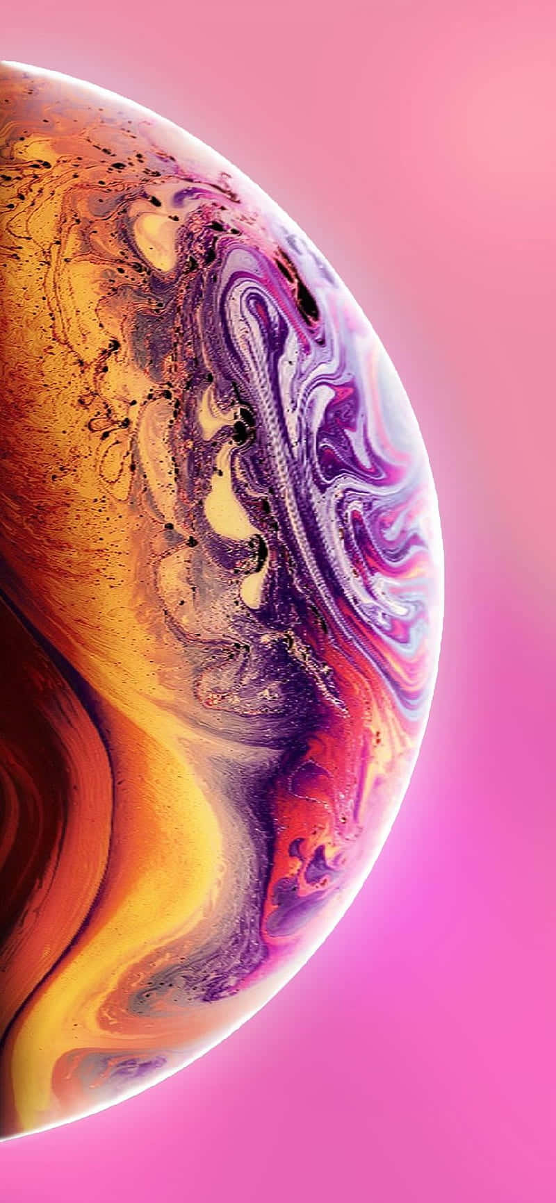 Apple iPhone X Mor Gezegen Duvar Kağıdı