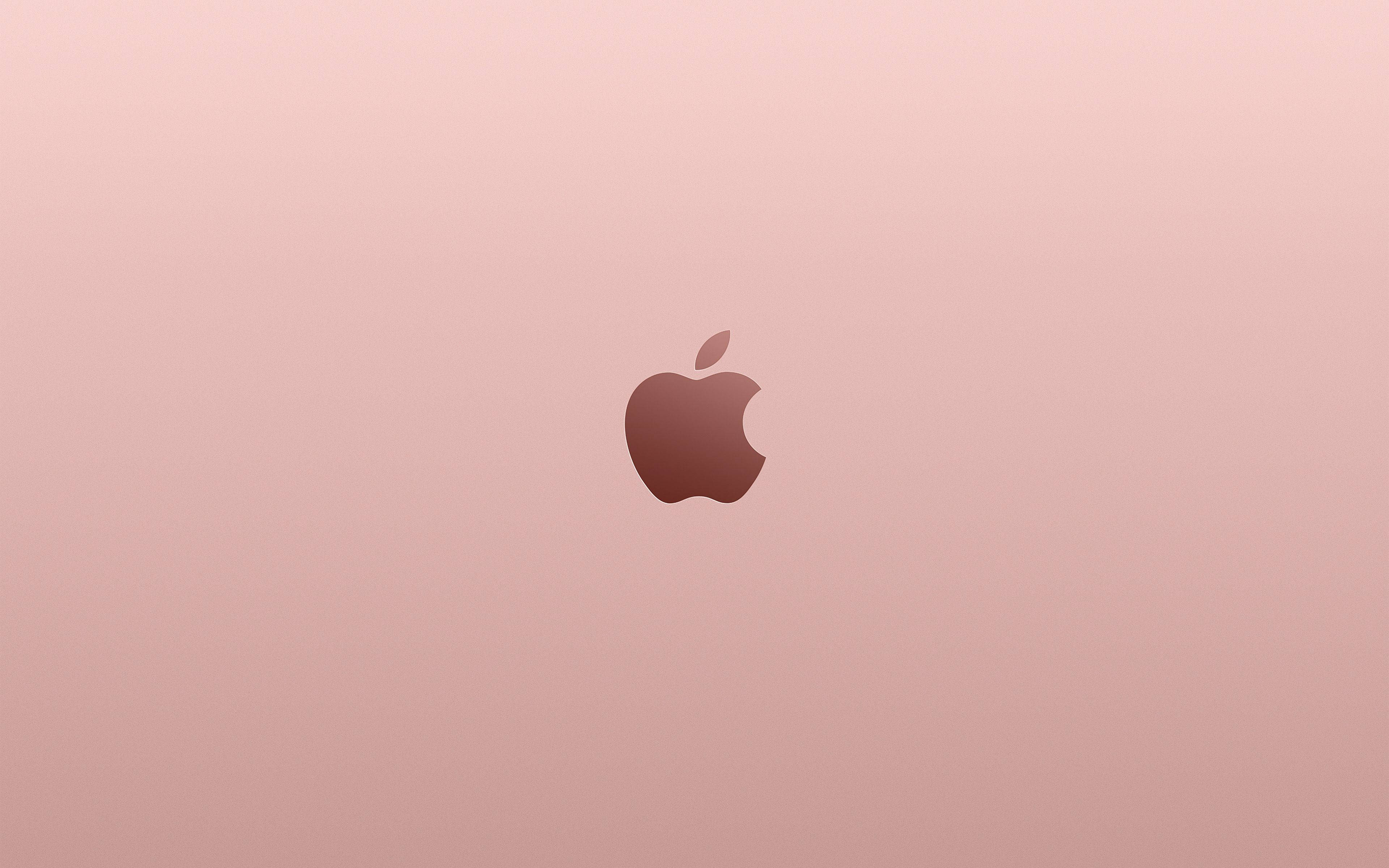 Apple Logosu MacBook Pro Estetik Pembe Duvar Kağıdı