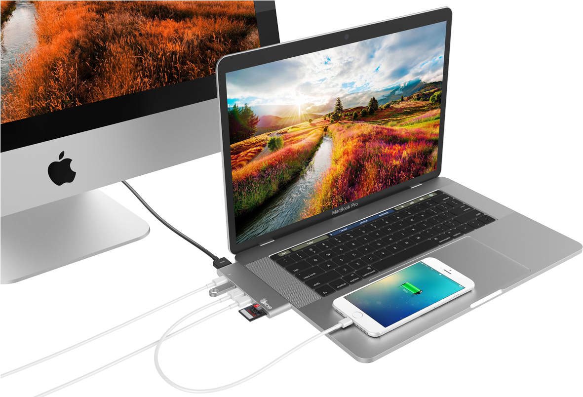 Apple Mac Book Pro, iPhone ve Mac Kurulumu Duvar Kağıdı