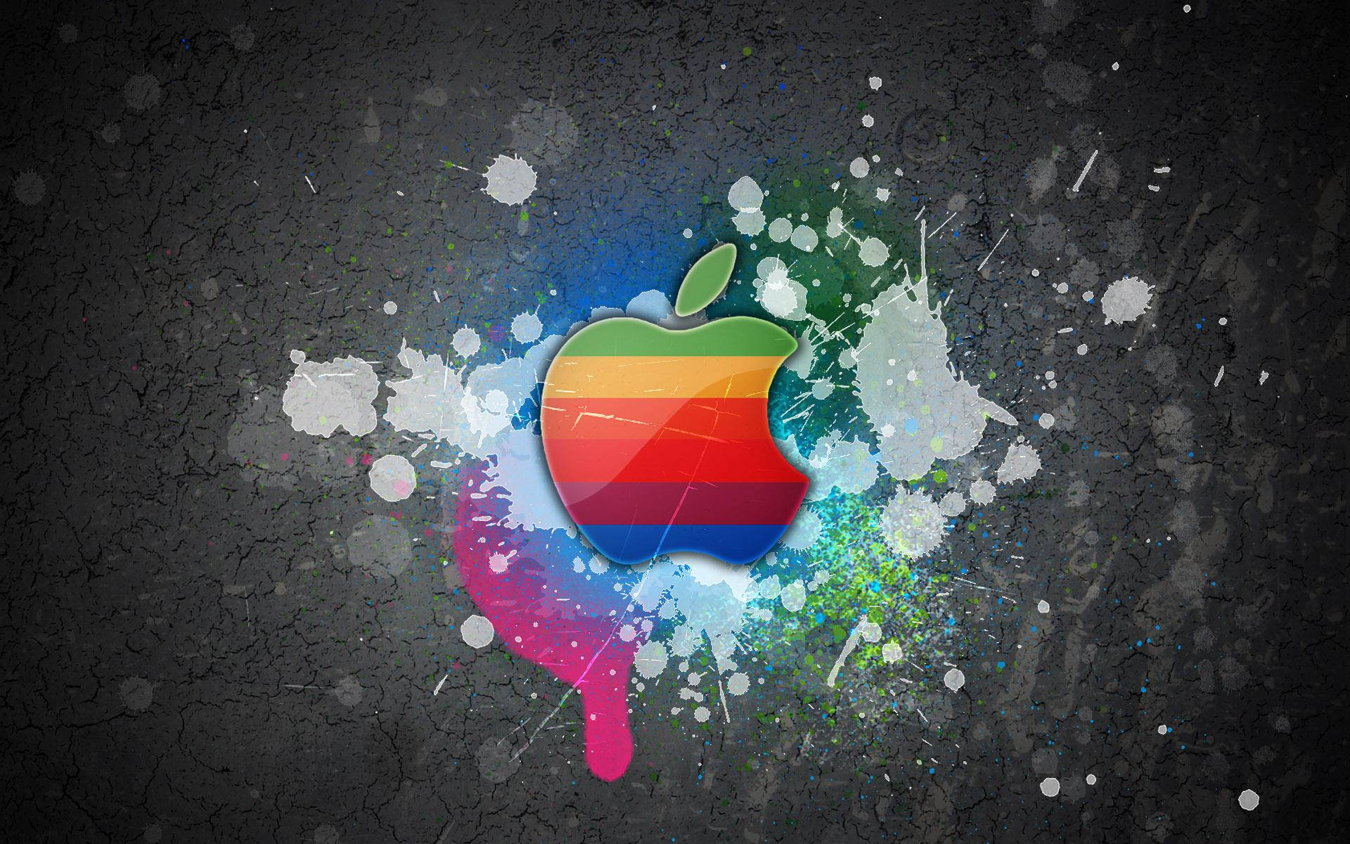 Apple MacBook Logosu ile Havalı Kalın Duvar Kağıdı