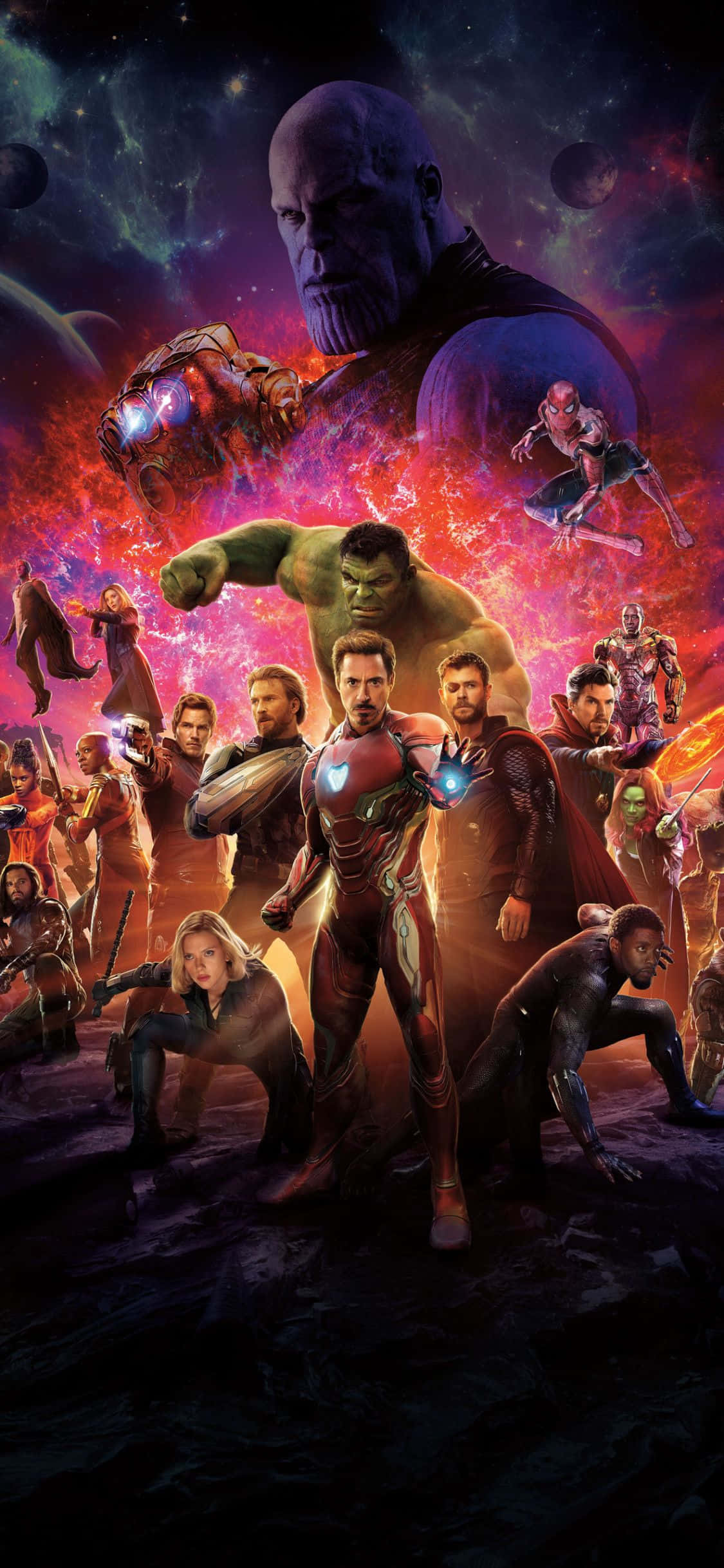 Apple'ın iPhone Xs'i ile Avengers'ı Birleştirin Duvar Kağıdı