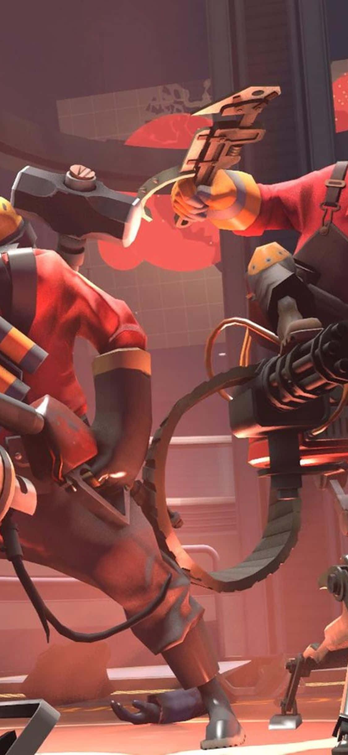 Apple ve Valve'in Team Fortress 2'si ile iPhone Xs'te hazırlanın Duvar Kağıdı