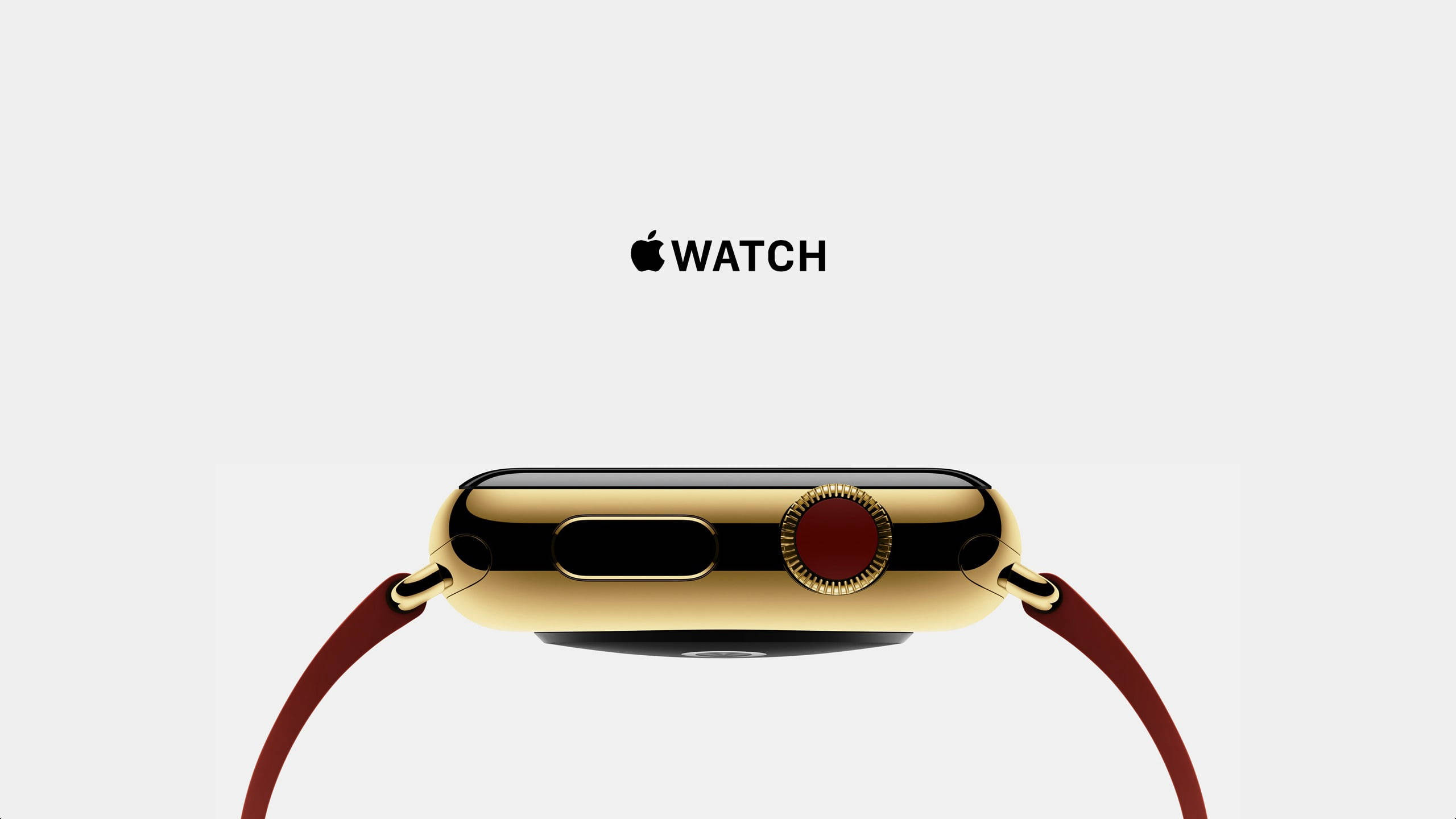 Apple Watch Altın Çerçeve Kırmızı Taç Duvar Kağıdı