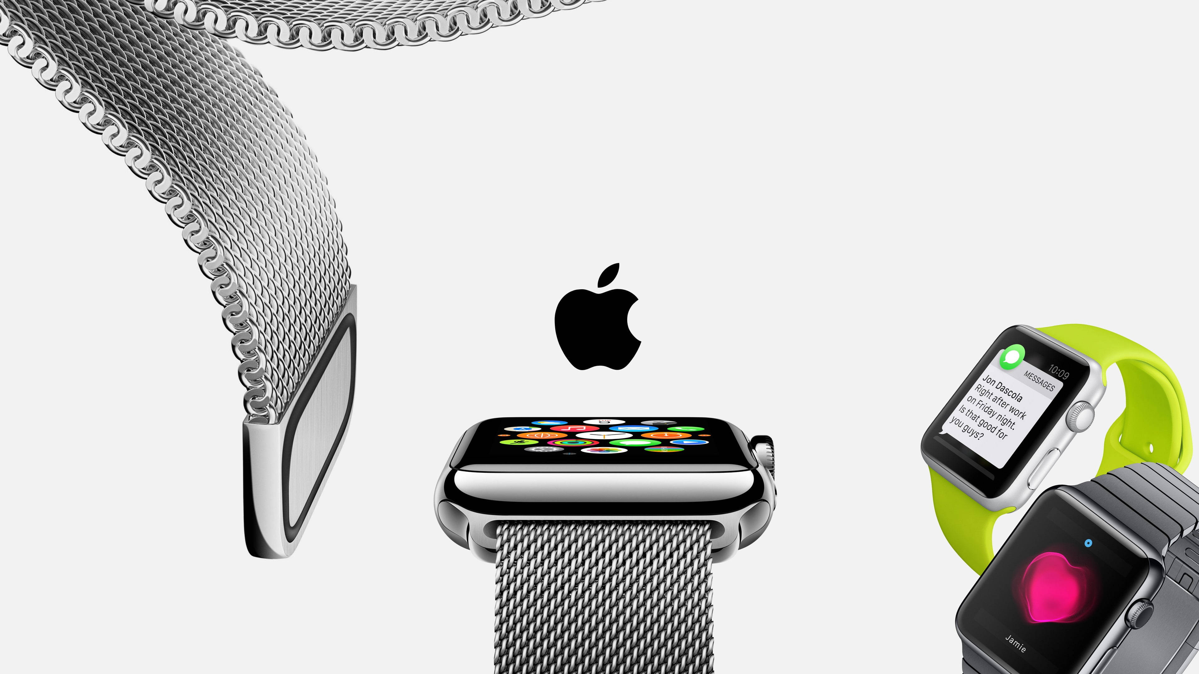 Apple Watch Krom Metal File Strap Duvar Kağıdı