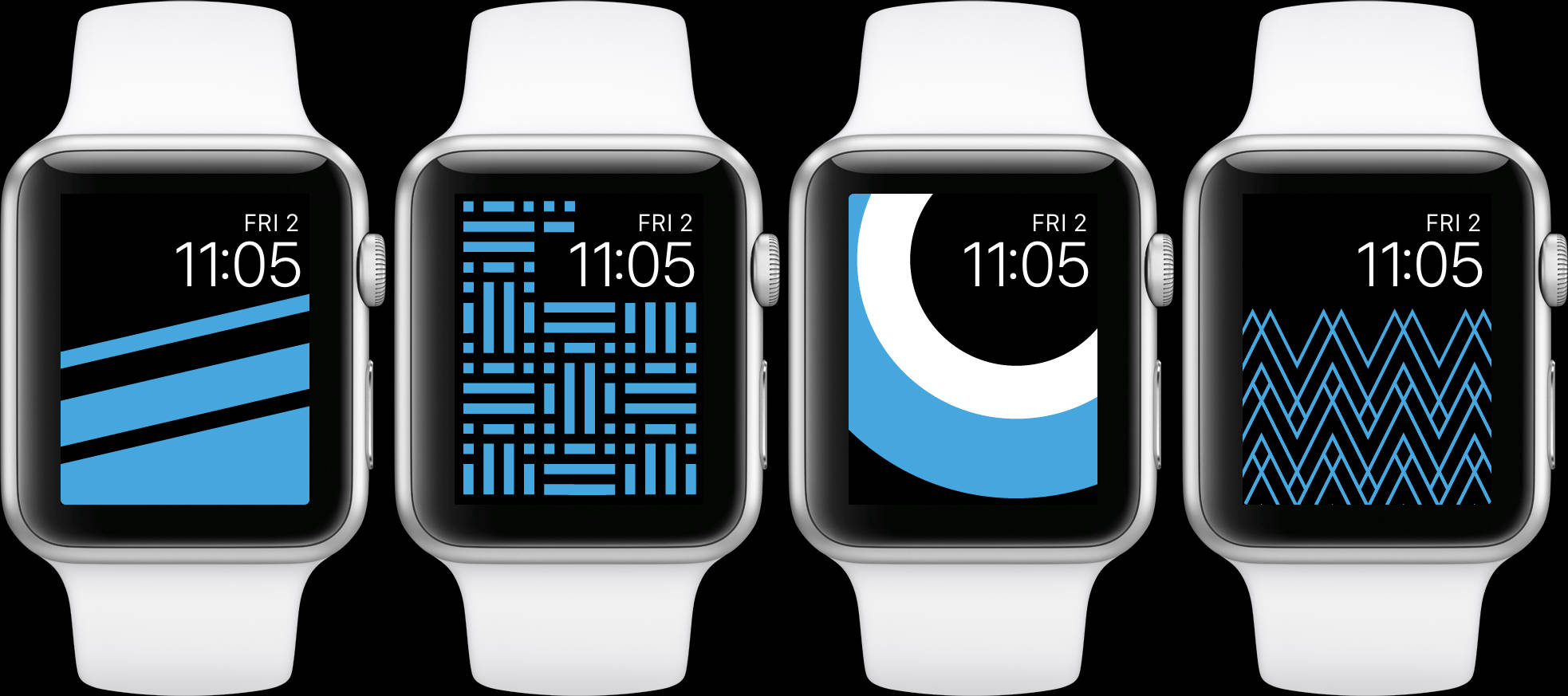 Apple Watch Mavi Temalı Arayüzler Duvar Kağıdı