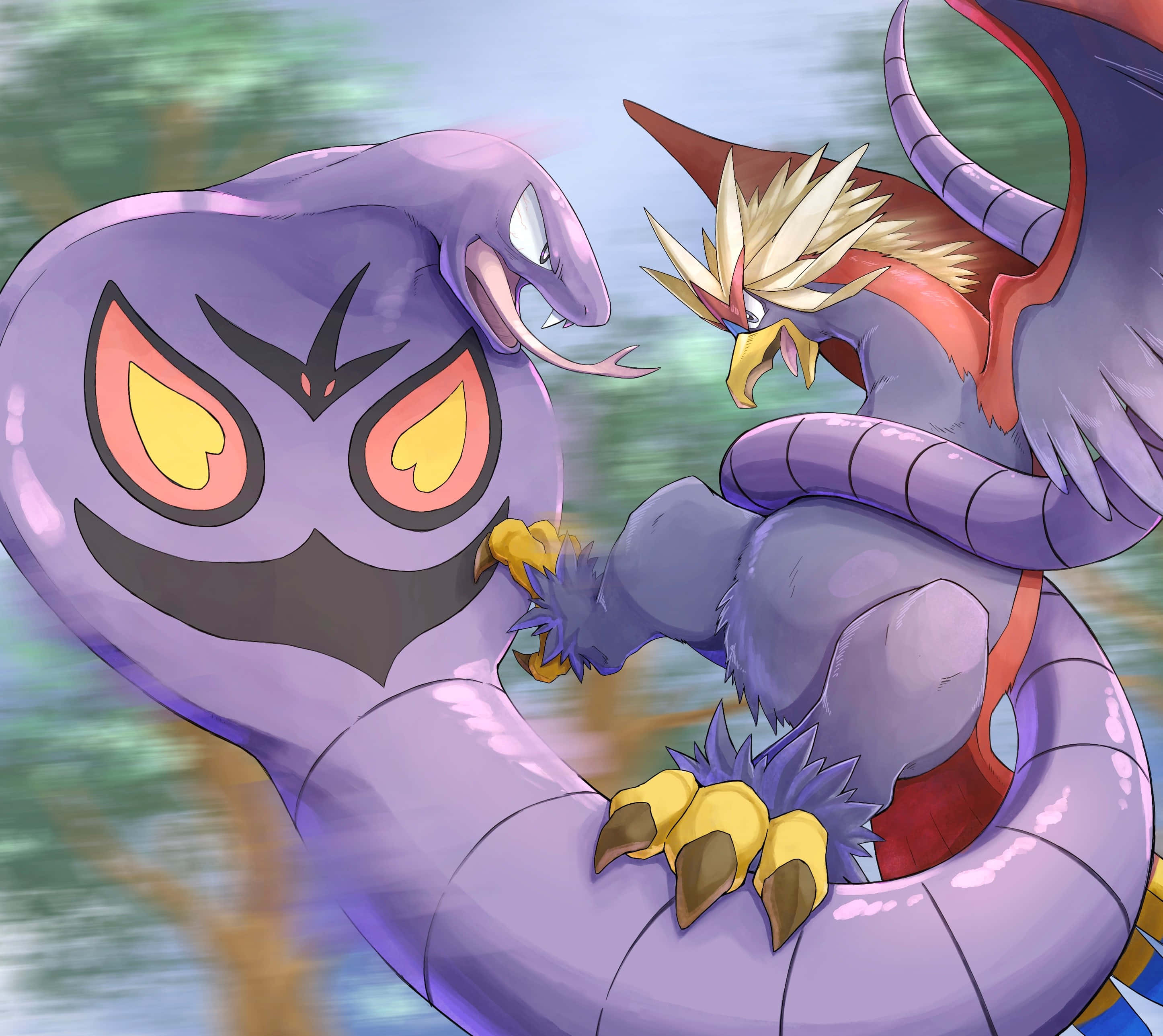 Arbok Braviary'ye Karşı Duvar Kağıdı