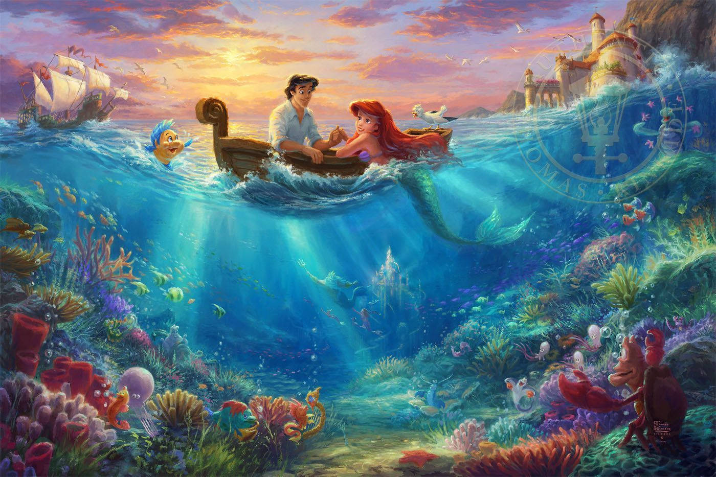Ariel Eric Resim Piksel Disney Dizüstü Bilgisayar Duvar Kağıdı
