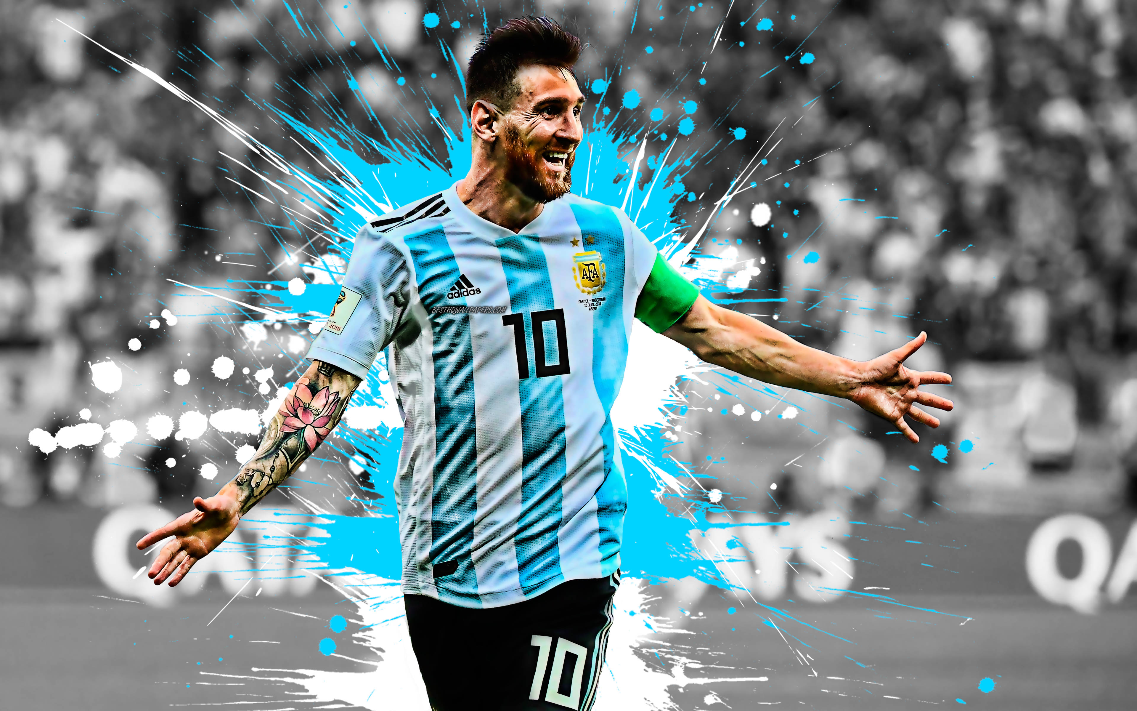 Arjantin Milli Futbol Takımı Messi Hayran Sanatı Duvar Kağıdı