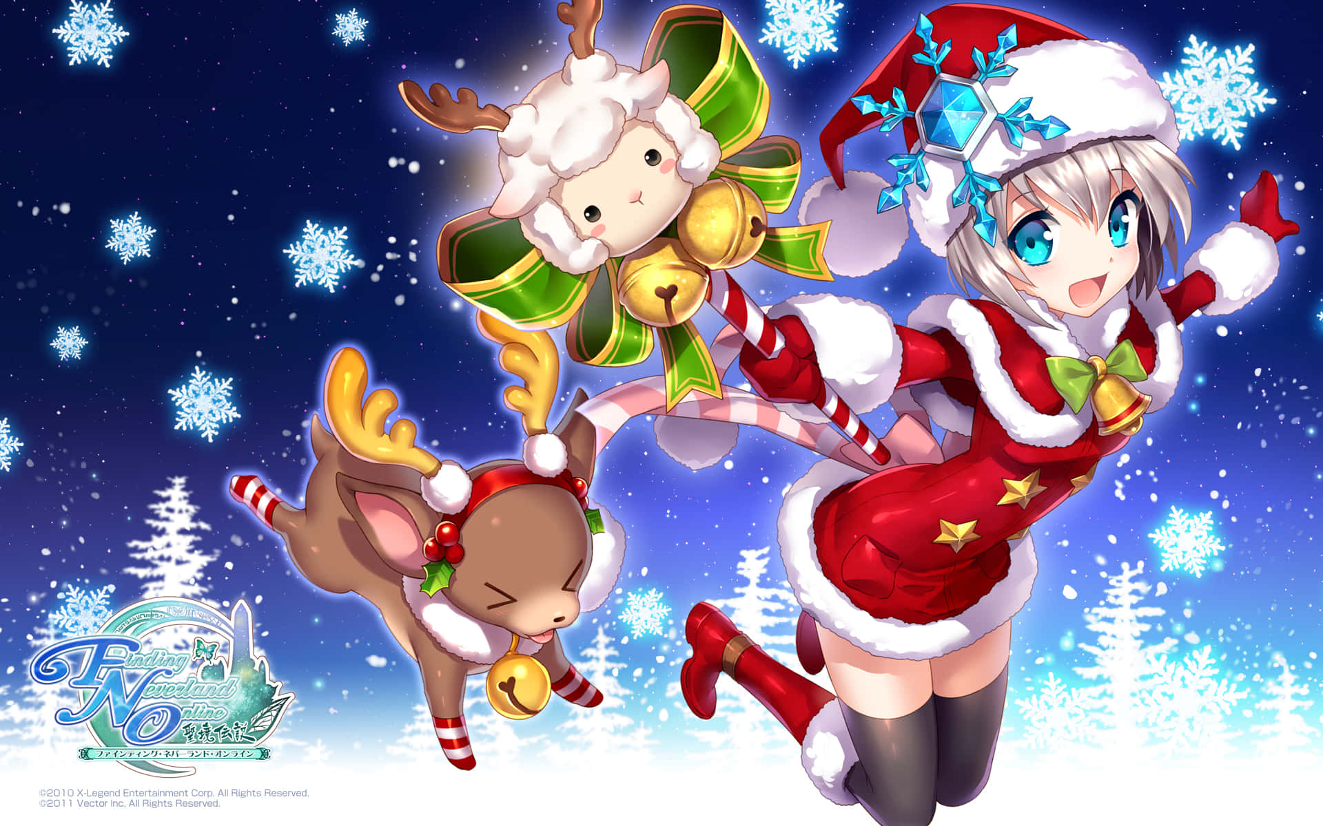 Arkadaşlarınız ve anime ile tatil anıları biriktirin! Duvar Kağıdı