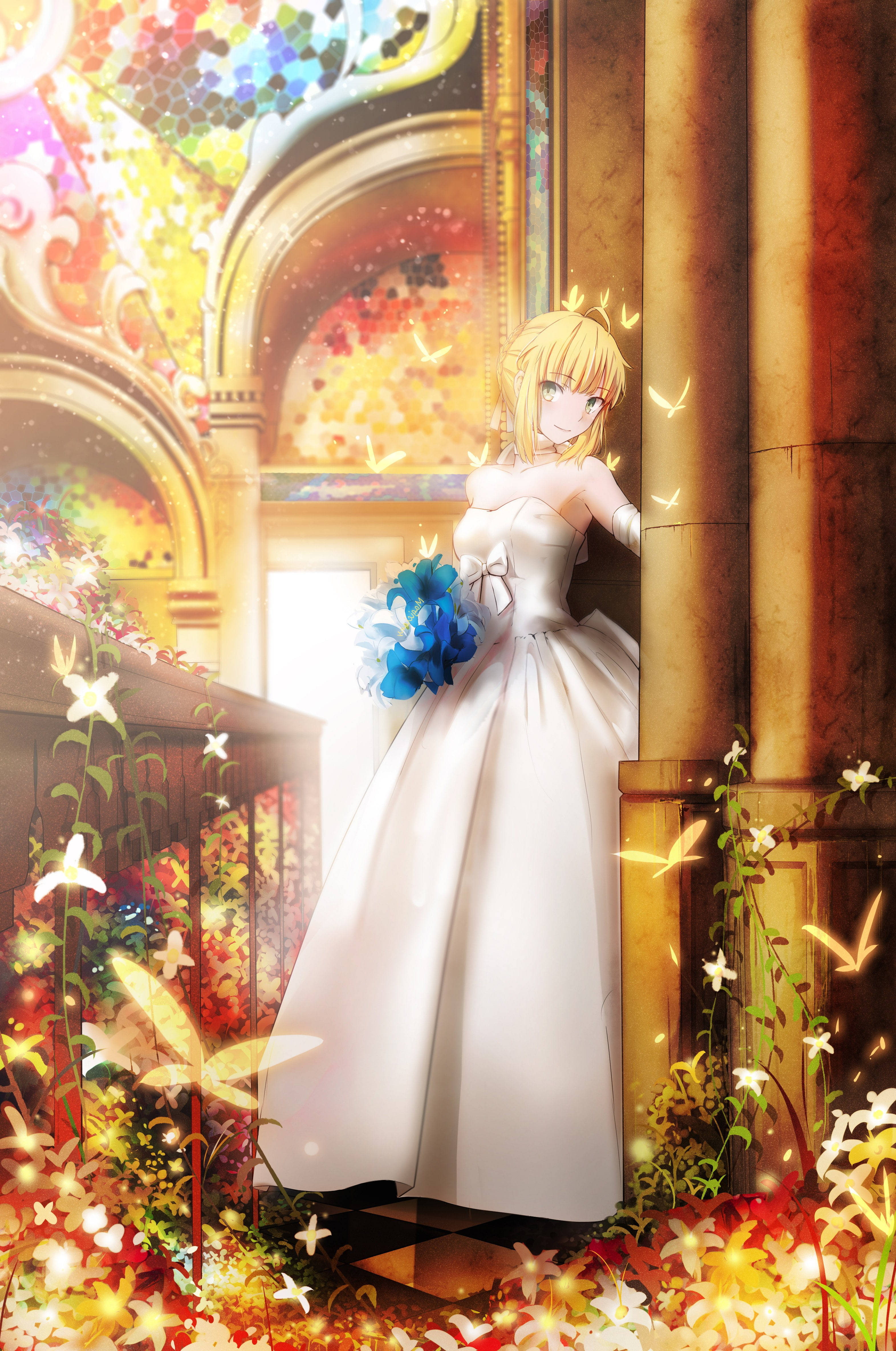 Artoria Pendragon Gelinlik Duvar Kağıdı