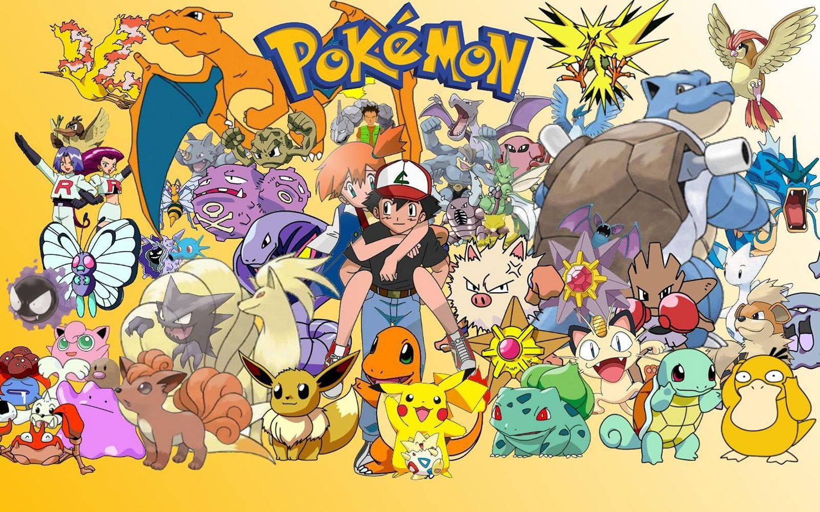 Ash Ketchum ve Misty, Pokemon dünyasını keşfediyor Duvar Kağıdı