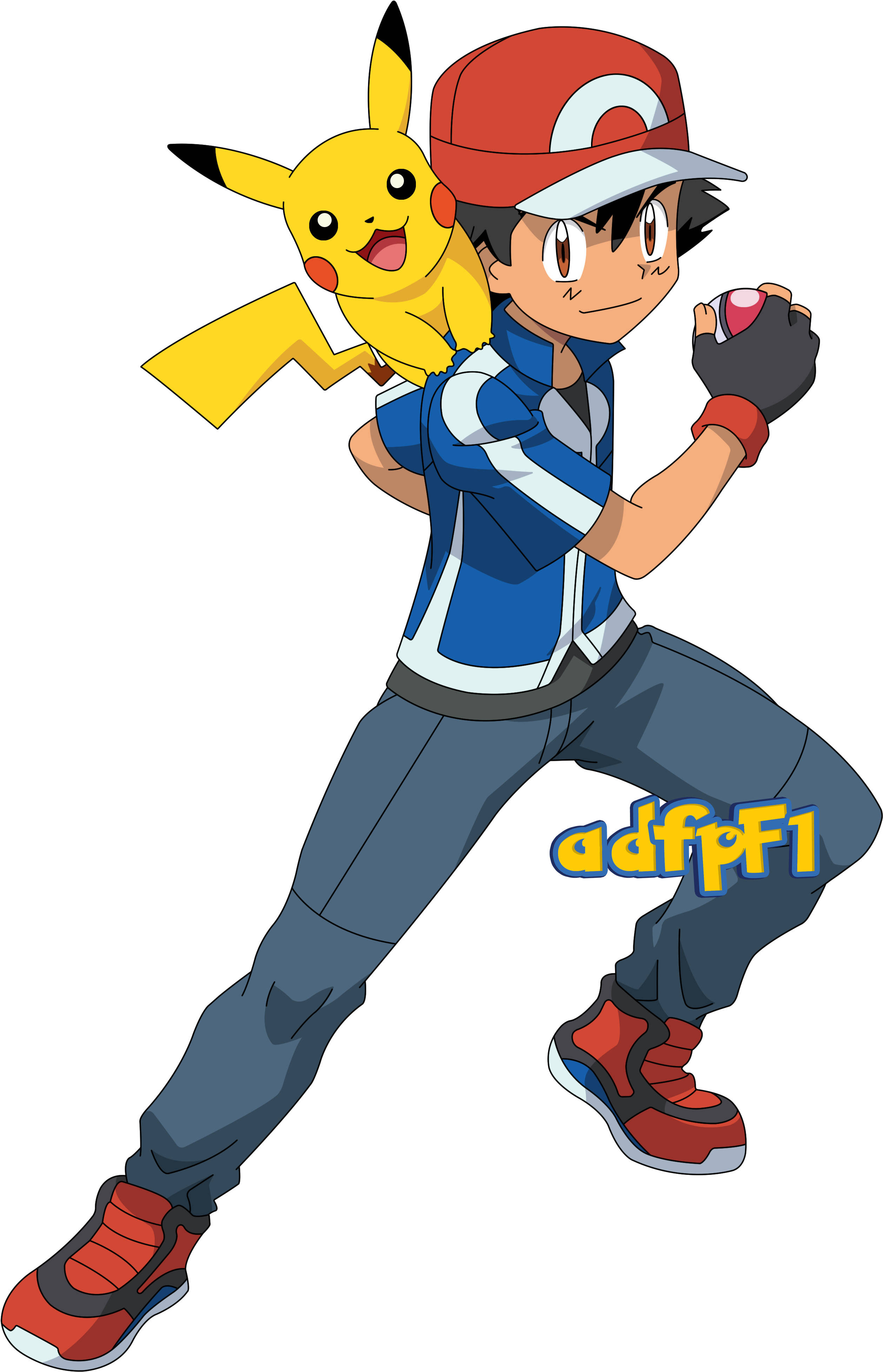 Ash ve Pikachu HD Atak Pozi Duvar Kağıdı