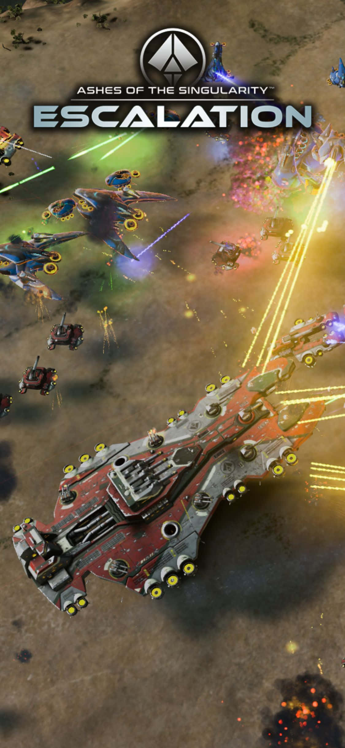 Ashes Of The Singularity Escalation'ın Geniş Dünyalarını iPhone X'inizde Keşfedin Duvar Kağıdı