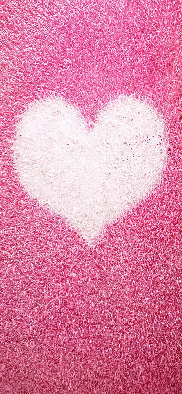 Aşkın Kızarması - Narin Pembe Kalp Arka Planı Duvar Kağıdı
