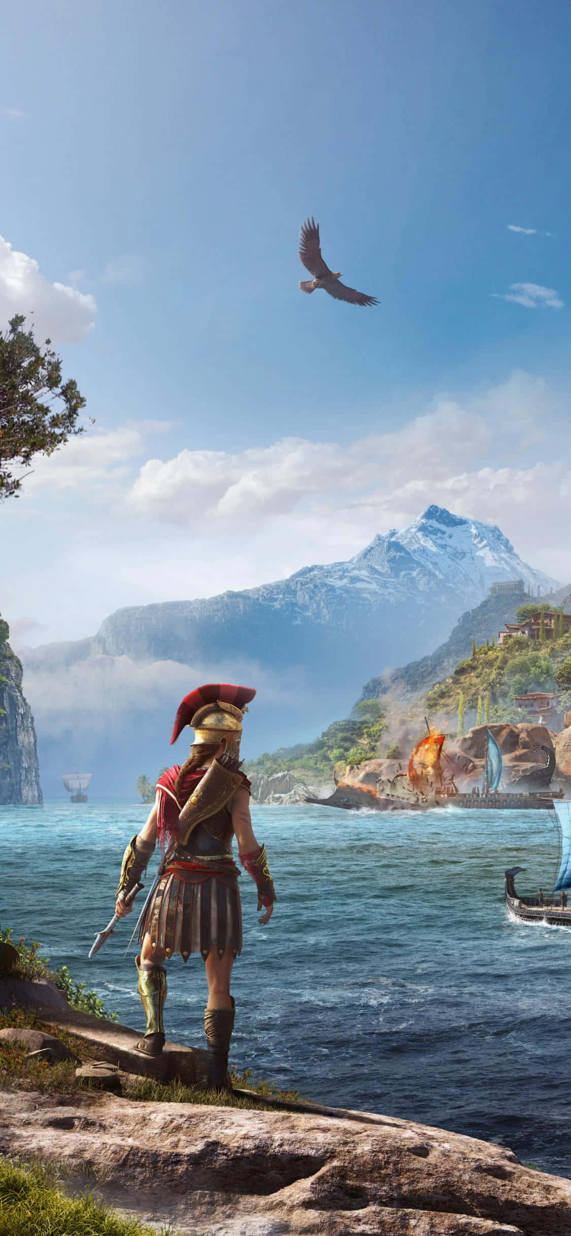 Assassin's Creed Odyssey Arka Plan Alexios Kıyıda Duvar Kağıdı