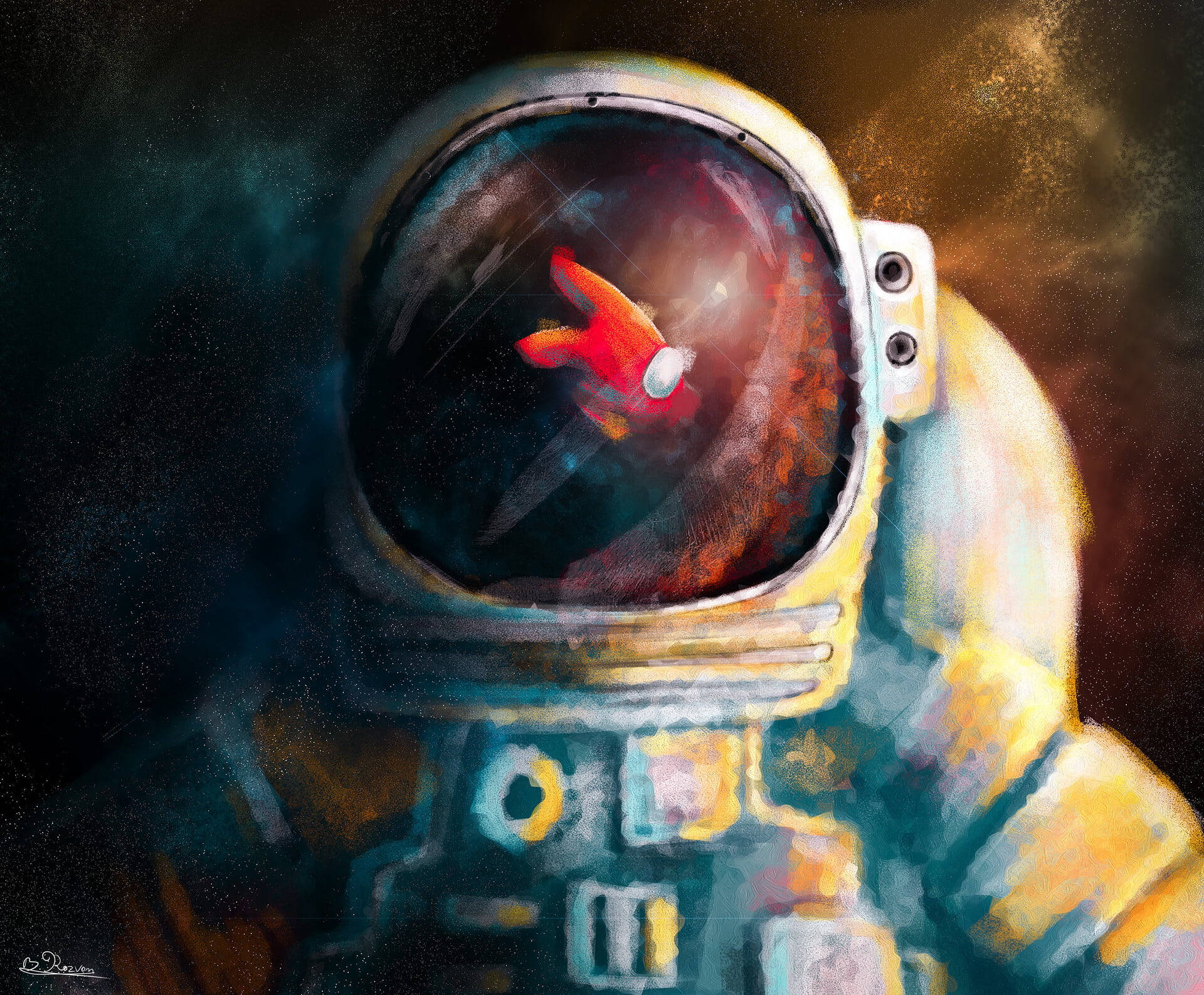 Astronot Estetiği Among US Duvar Kağıdı