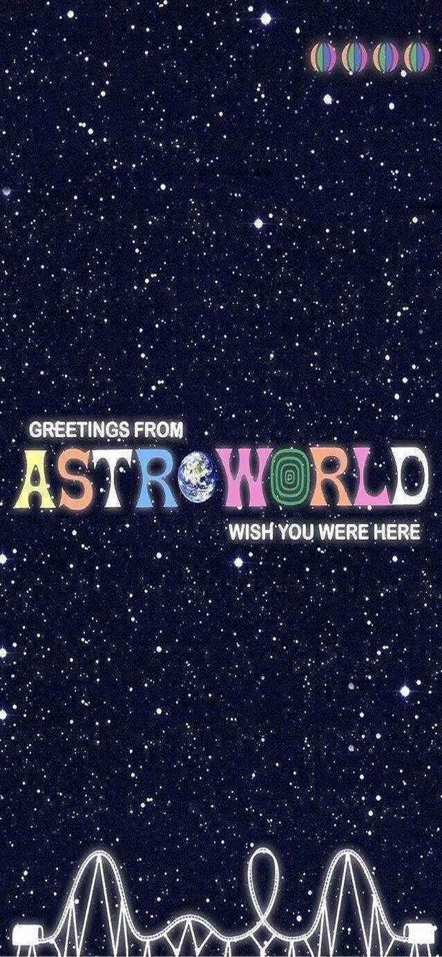 Astroworld iPhone Tebrik Kartı Yıldızlı Gece Duvar Kağıdı