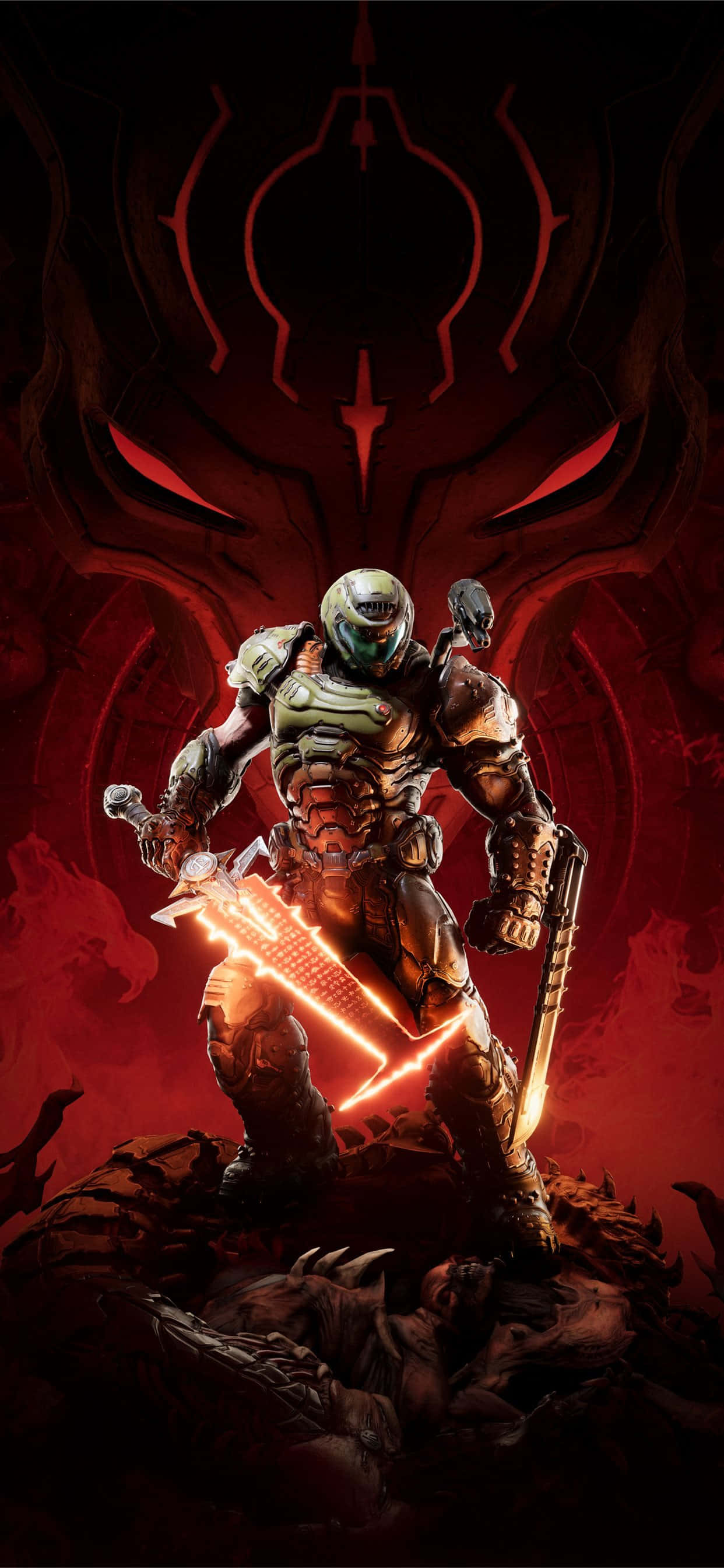 Ateş ve Öfke: iPhone'unuzda Doom Eternal dünyasına adım atın. Duvar Kağıdı