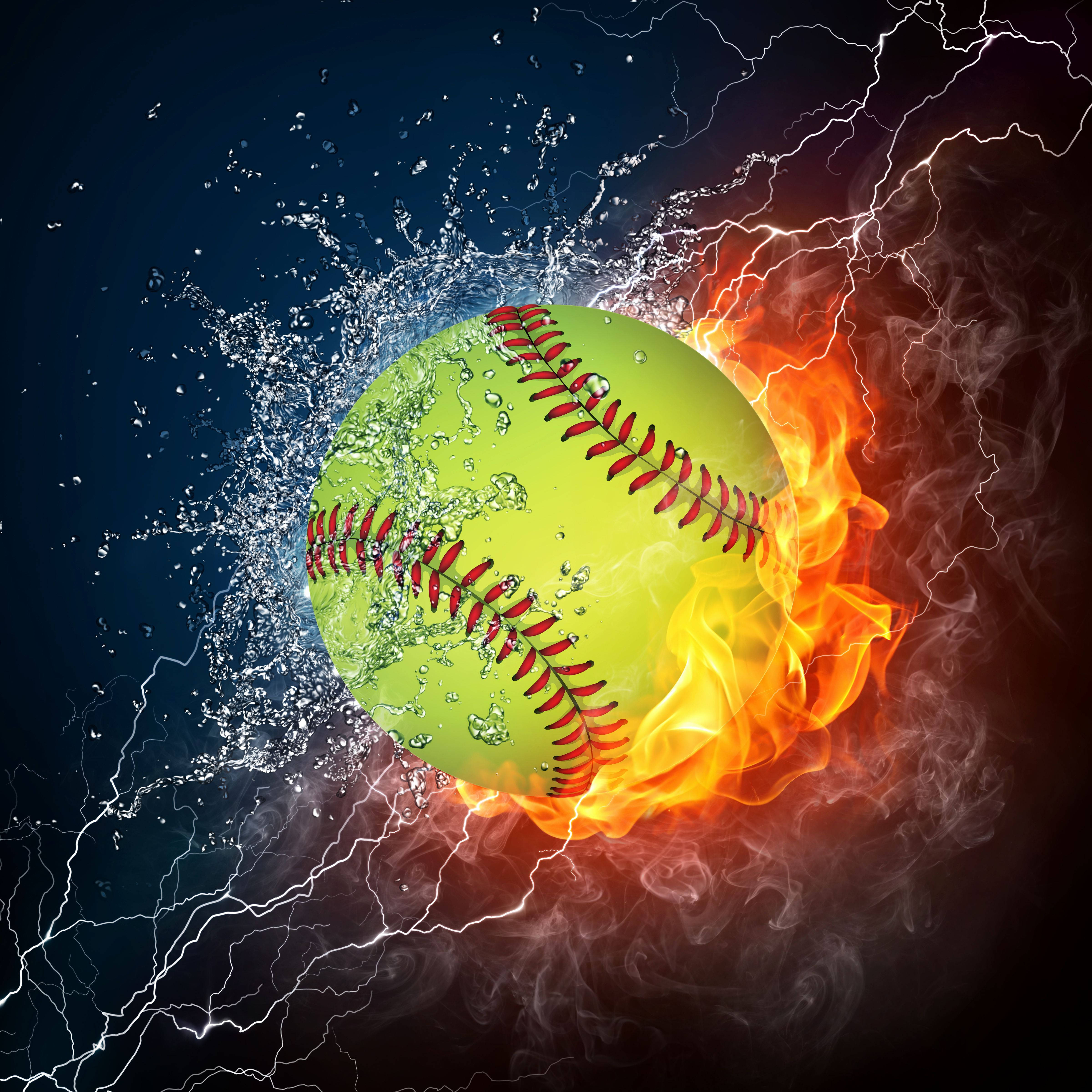 Ateş ve Su Harika Softbol Duvar Kağıdı