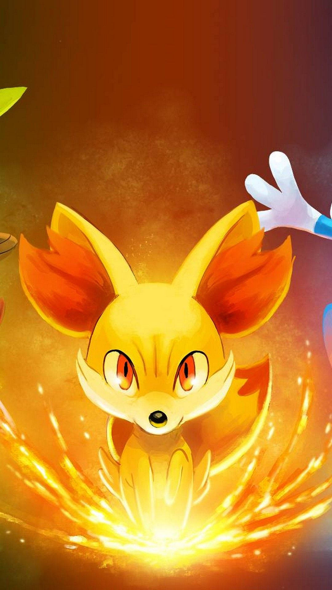 Ateşli Fennekin Pokemon iPhone Duvar Kağıdı